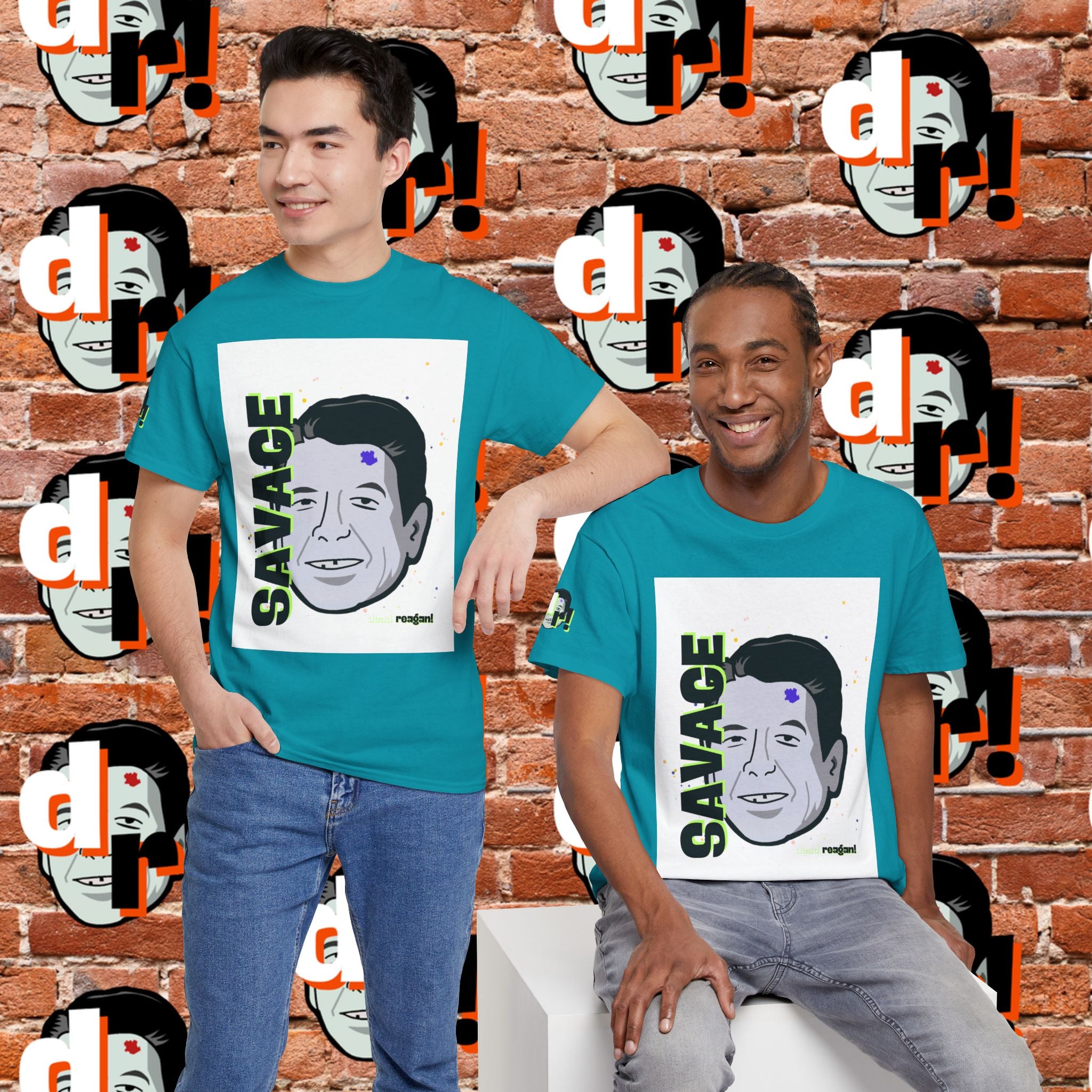 Savage Dead Reagan Graphic Tee Lime