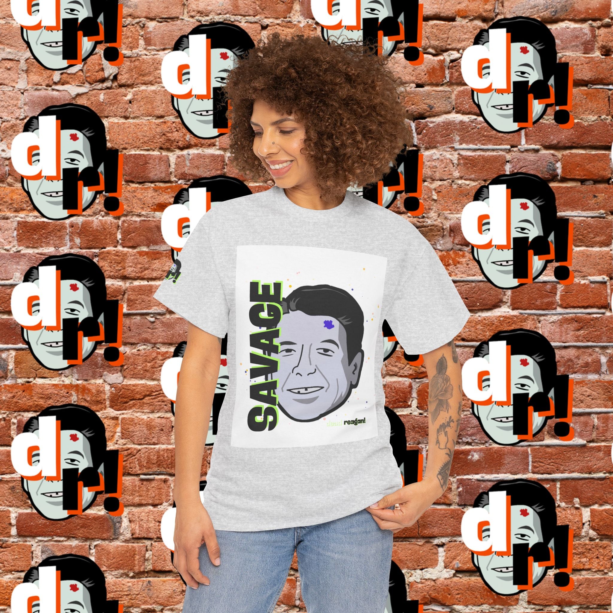 Savage Dead Reagan Graphic Tee Lime
