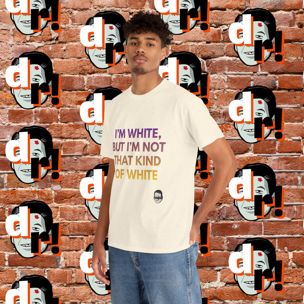 I’m White But… (Purple/Yellow Gradient Letter) Unisex Heavy Cotton Tee