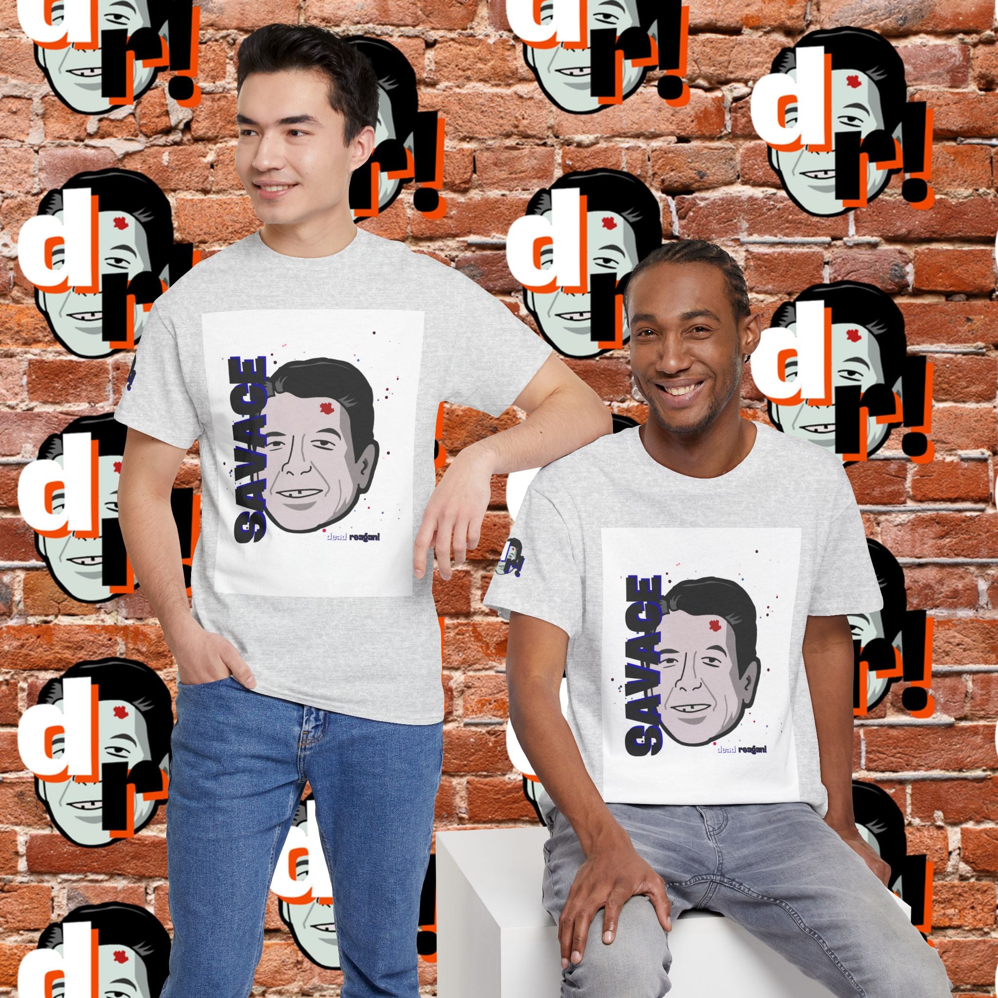 Savage Dead Reagan Graphic Tee Blue