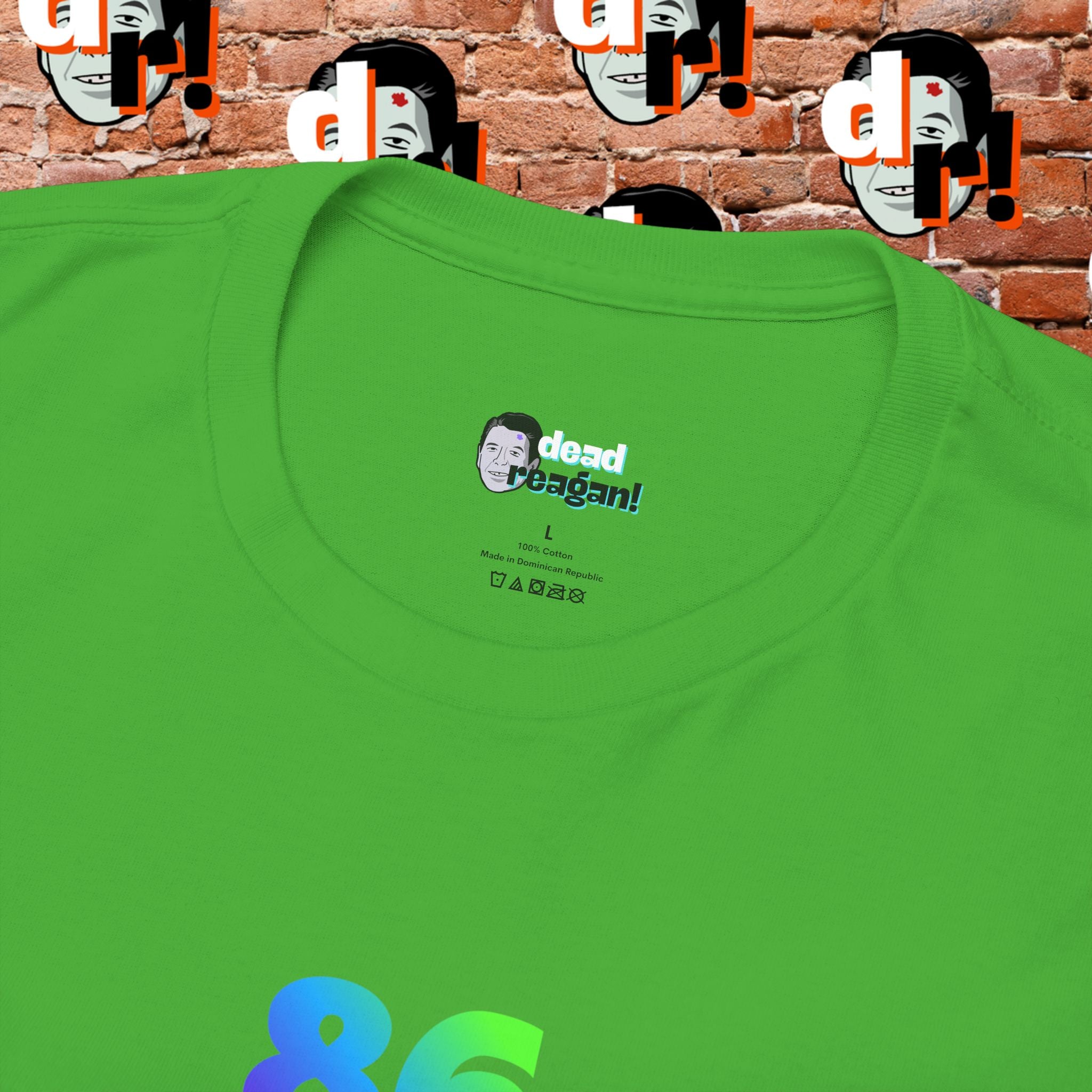 86/47 Lime & Blue Unisex Heavy Cotton Tee