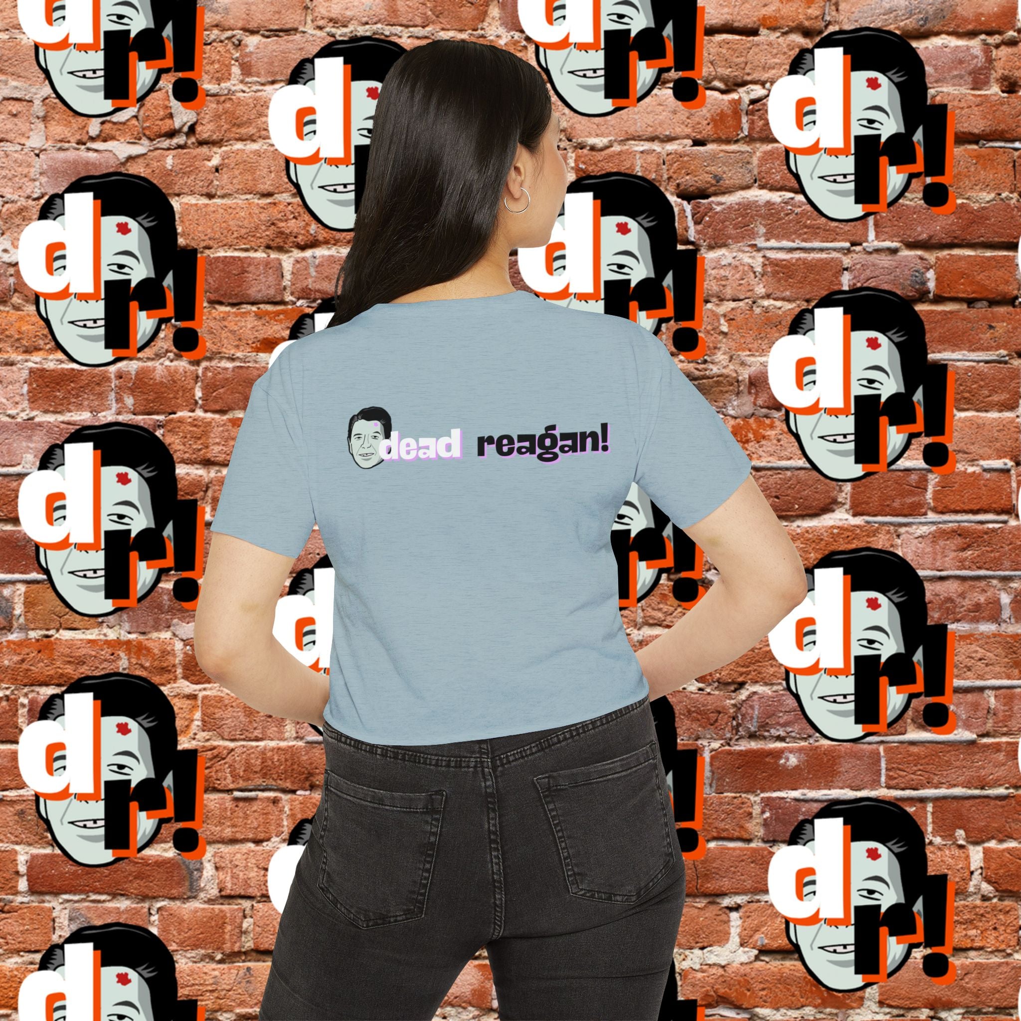 Antifa Wannabe Festival Crop Top (Lavender Letter)
