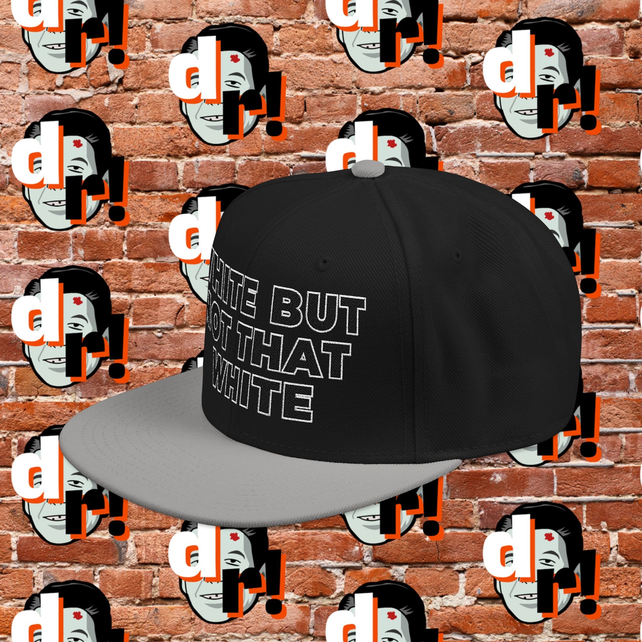 White But Not That White (Black Letter w/o)Snapback