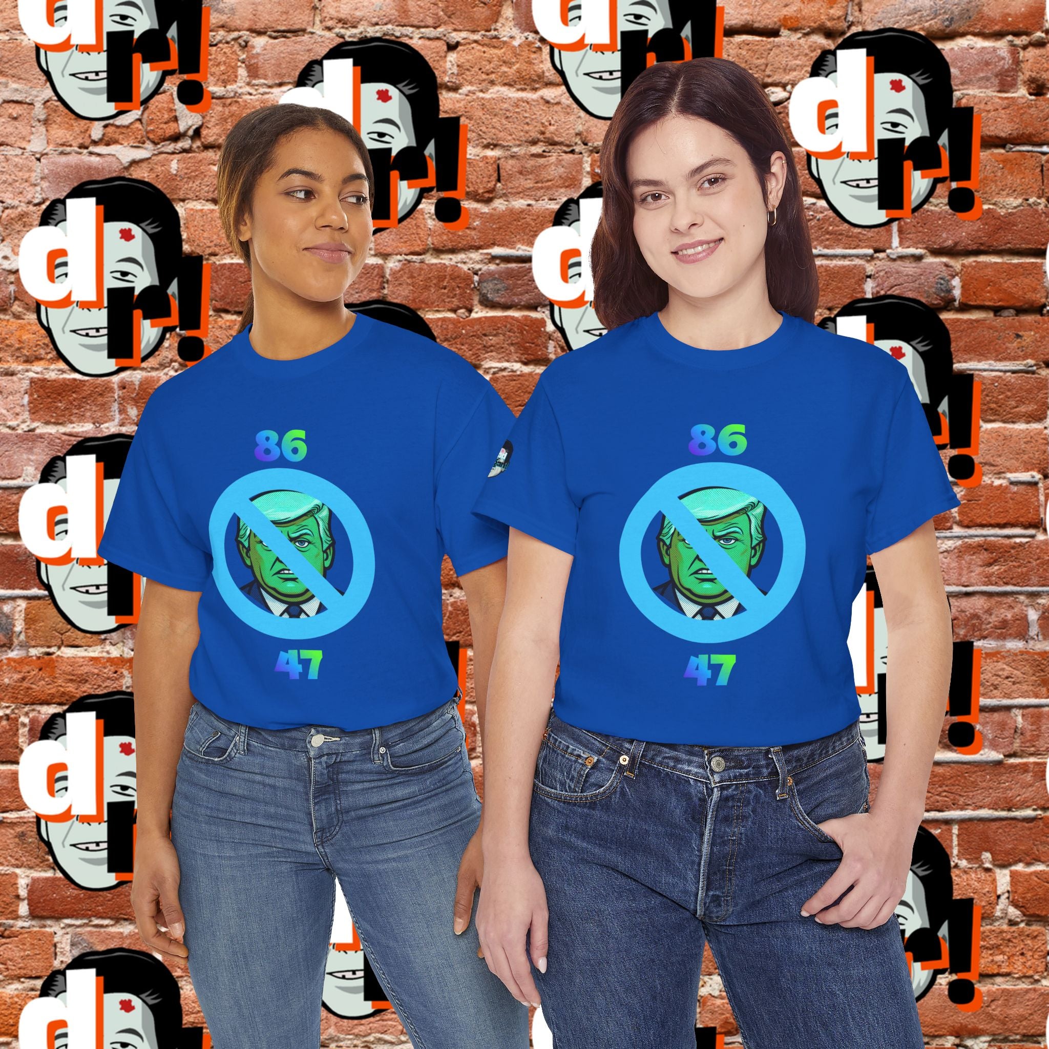 86/47 Lime & Blue Unisex Heavy Cotton Tee
