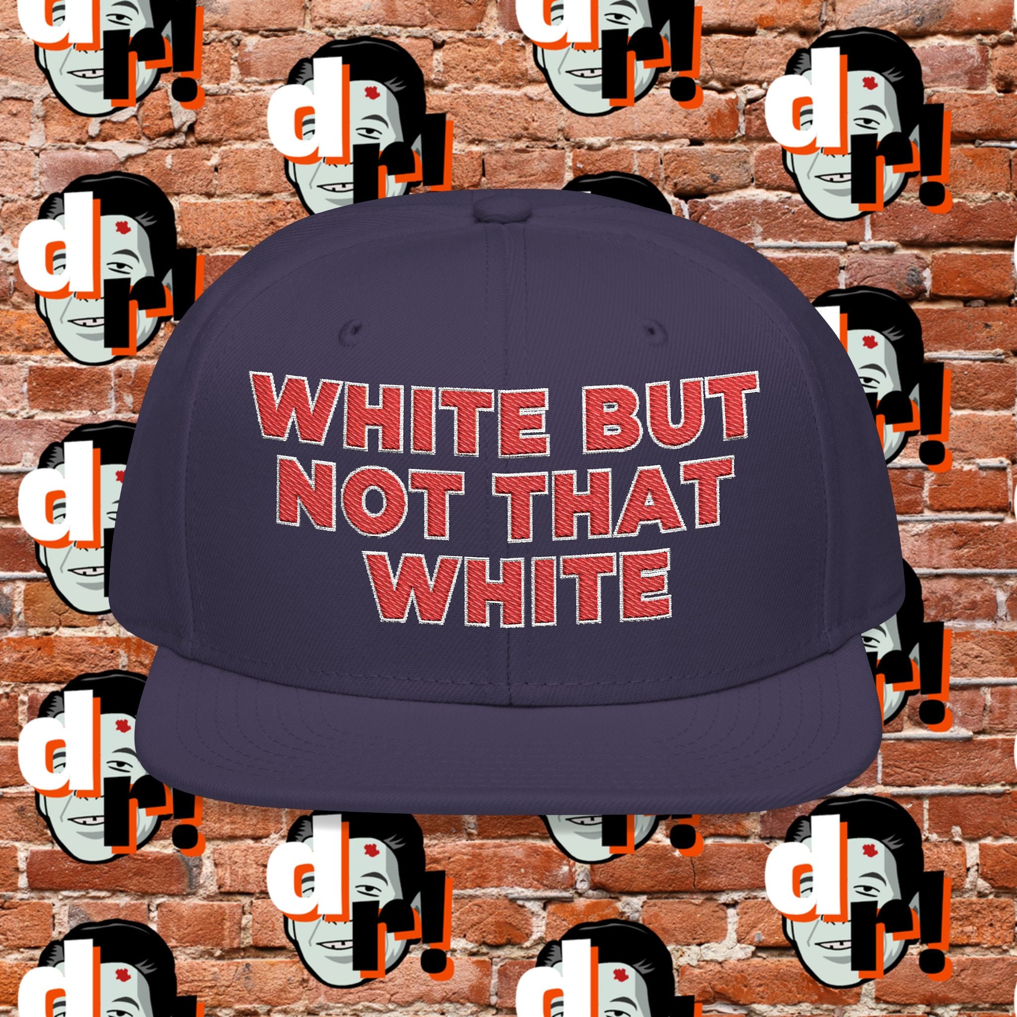 White But Not That White (Red Letter w/o) Snapback