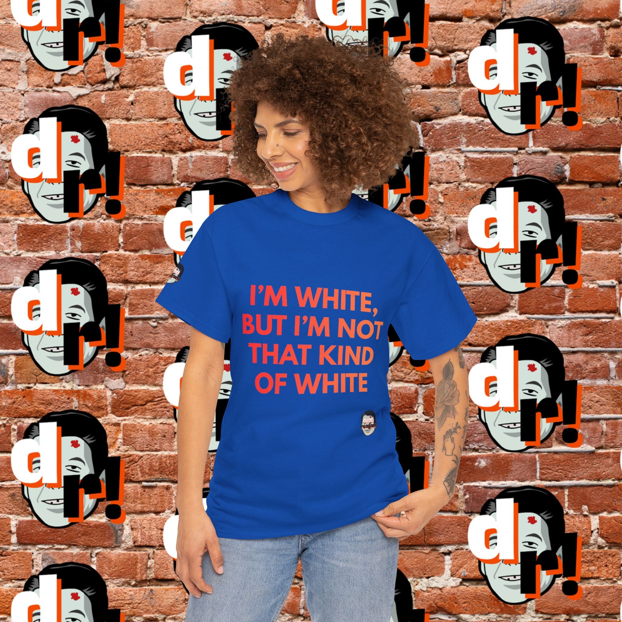 I’m White But… (Orange Gradient Letter) Unisex Heavy Cotton Tee