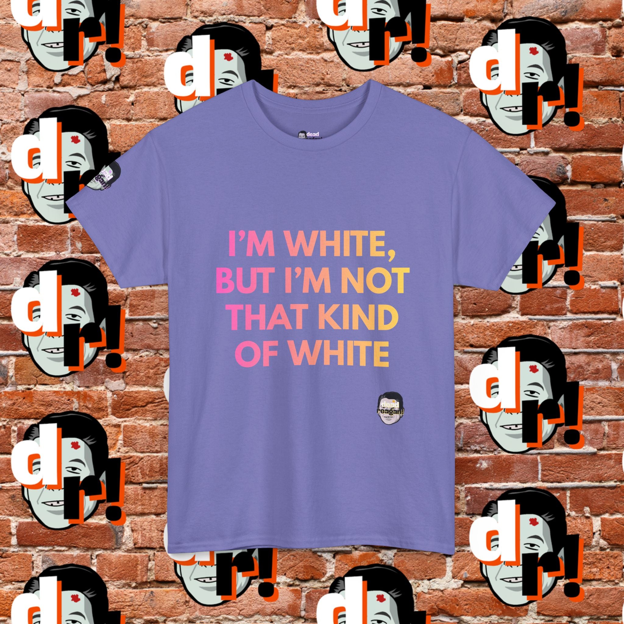 I’m White But… (Pink/Yellow Gradient Letter) Unisex Heavy Cotton Tee