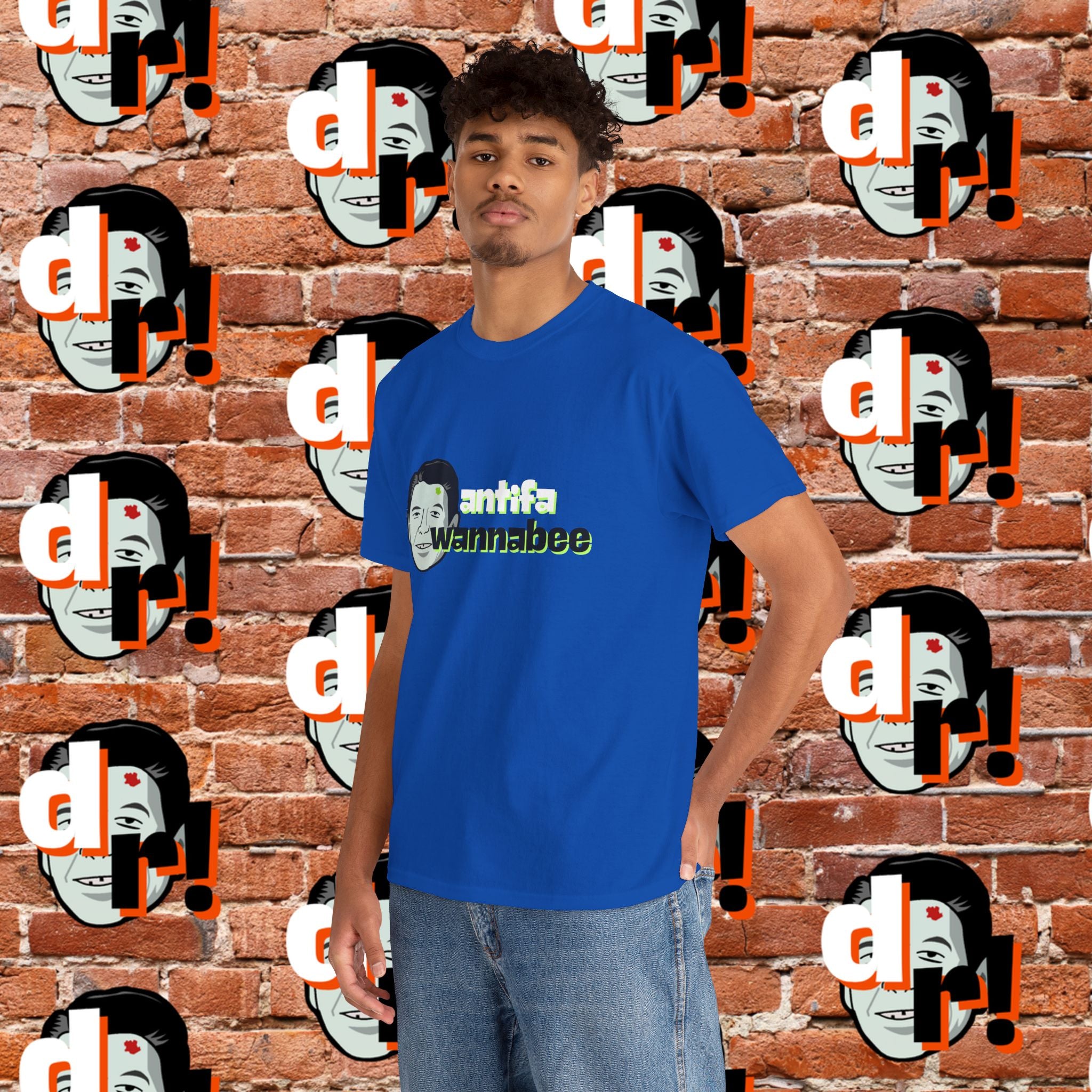Antifa Wannabe (Lime) Unisex Heavy Cotton Tee