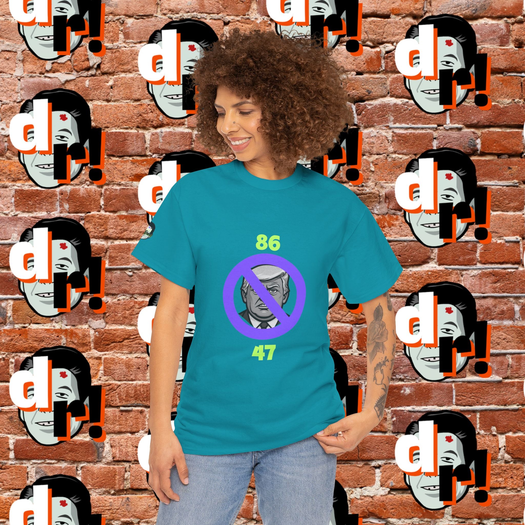 86/47 Lime & Purple  Variant Unisex Heavy Cotton Tee