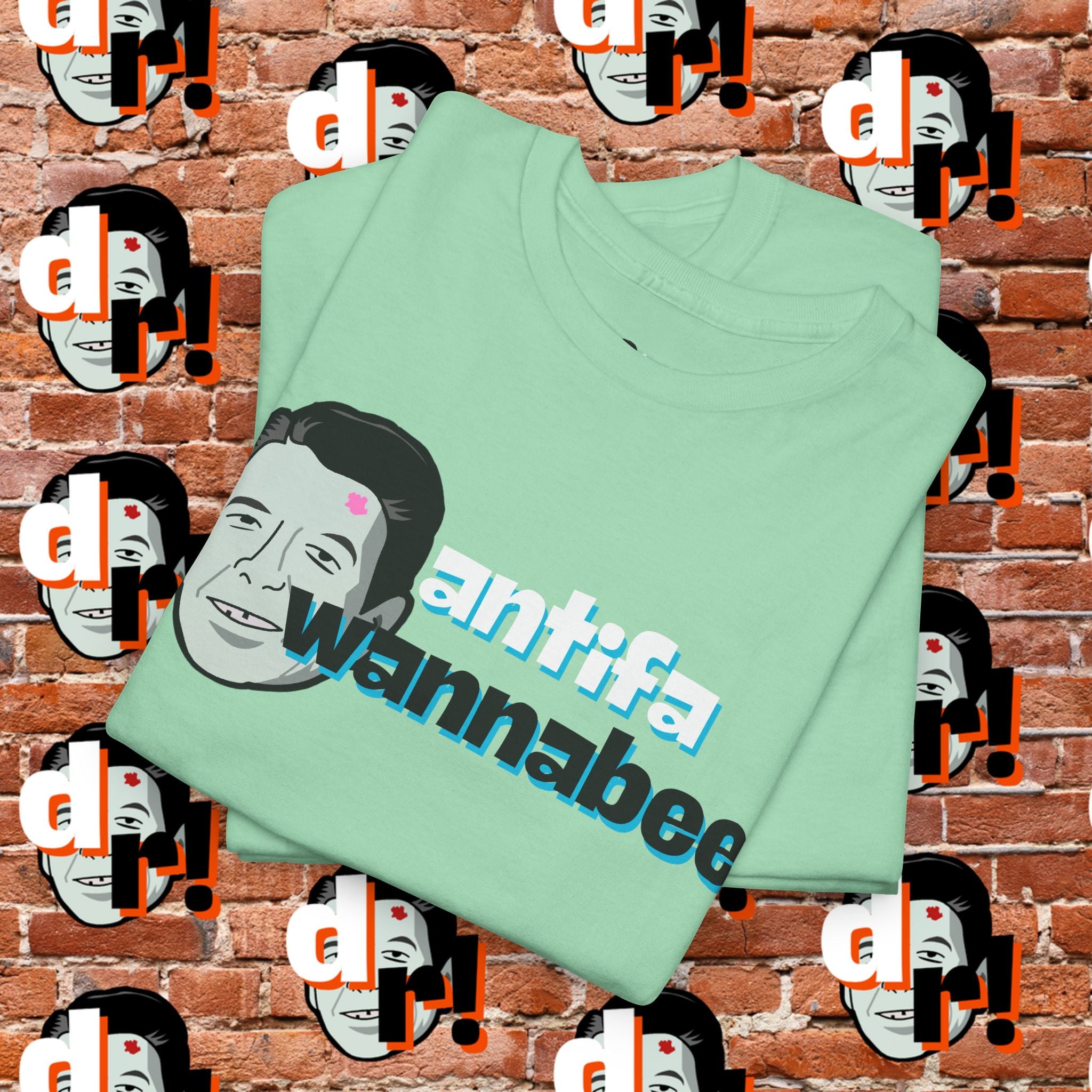 Antifa Wannabee (Teal) Unisex Heavy Cotton Tee