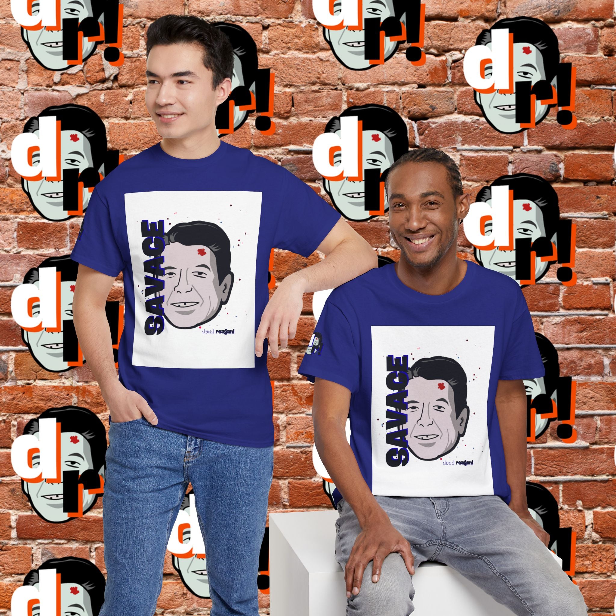 Savage Dead Reagan Graphic Tee Blue