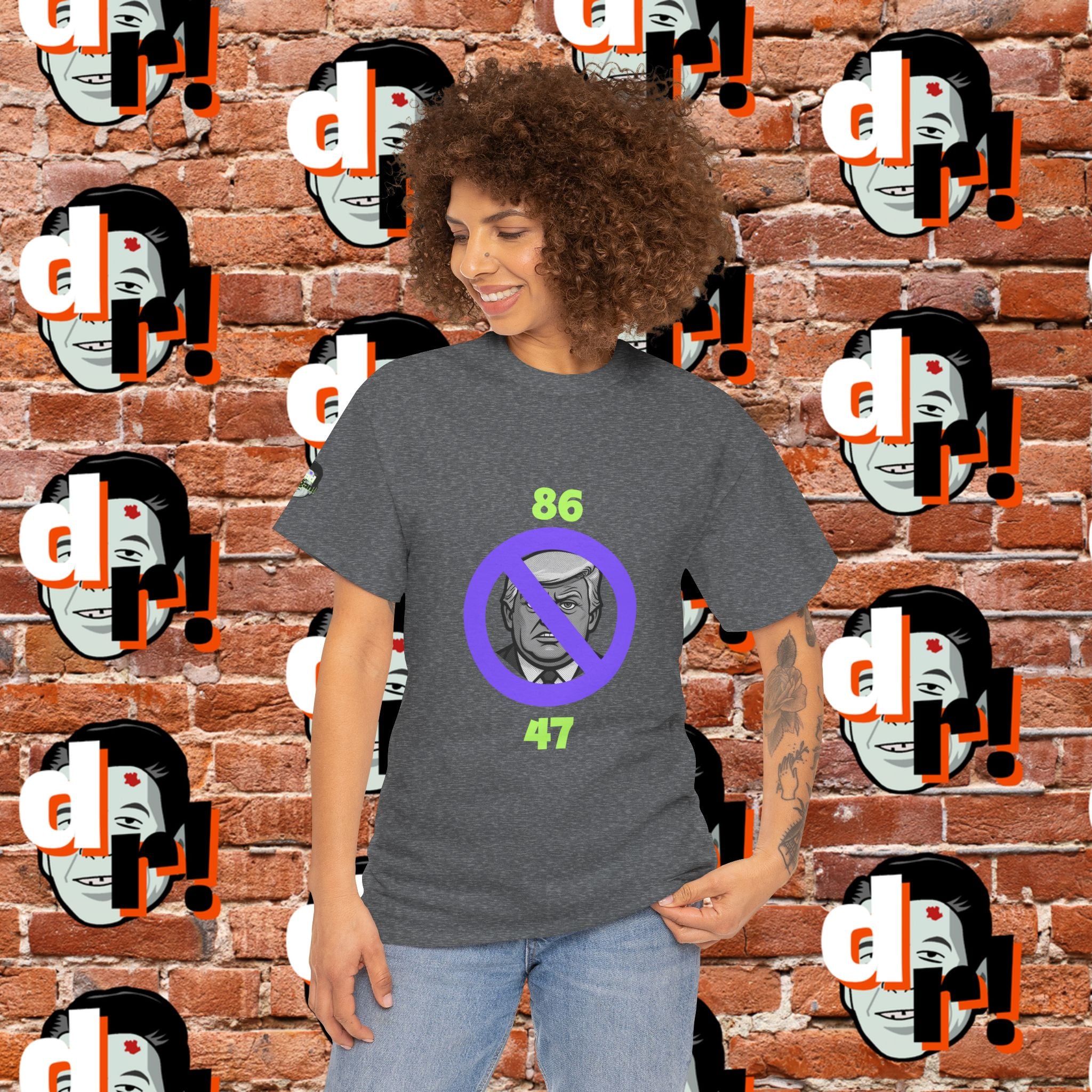 86/47 Lime & Purple  Variant Unisex Heavy Cotton Tee
