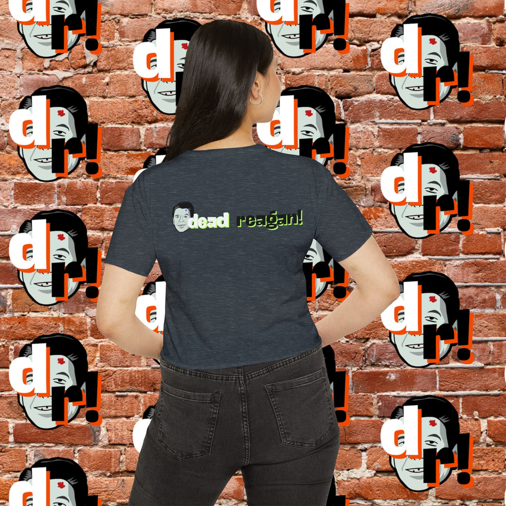 Antifa Wannabee Festival Crop Top (Lime Letter)