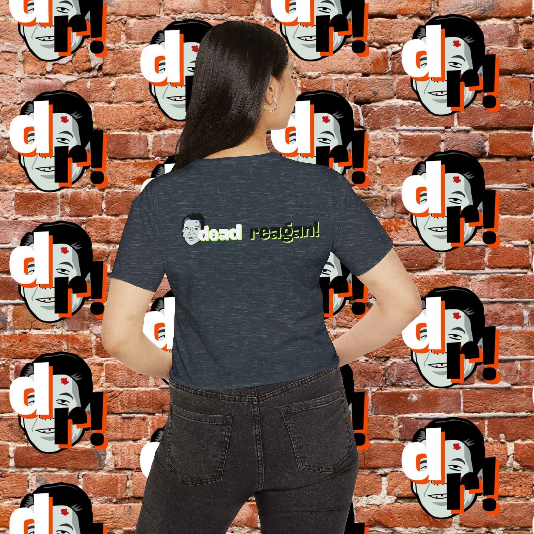 Antifa Wannabee Festival Crop Top (Lime Letter)