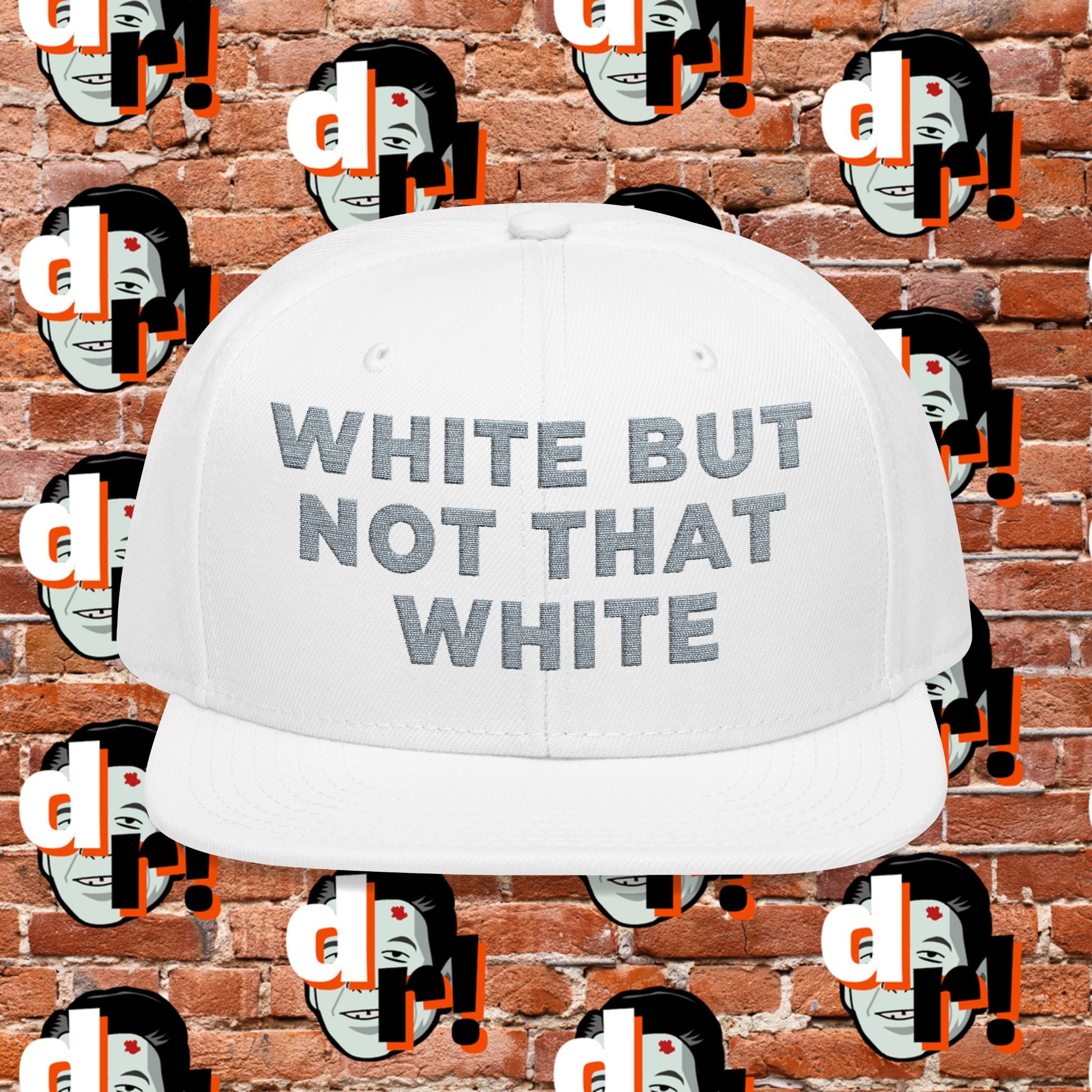 White But Not That White (Gray Letters) Snapback