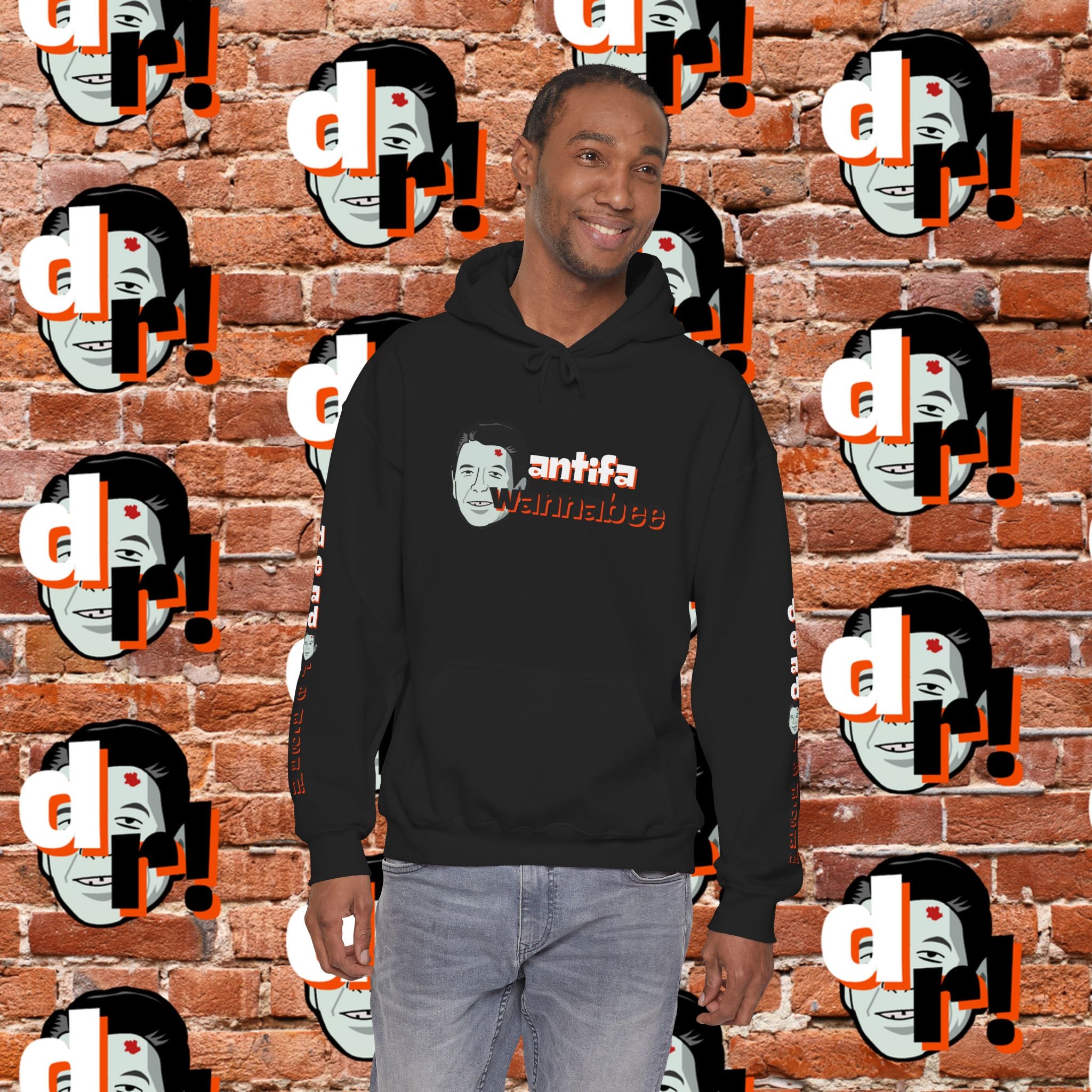 Antifa Wannabee Hoodie Graphic Pullover