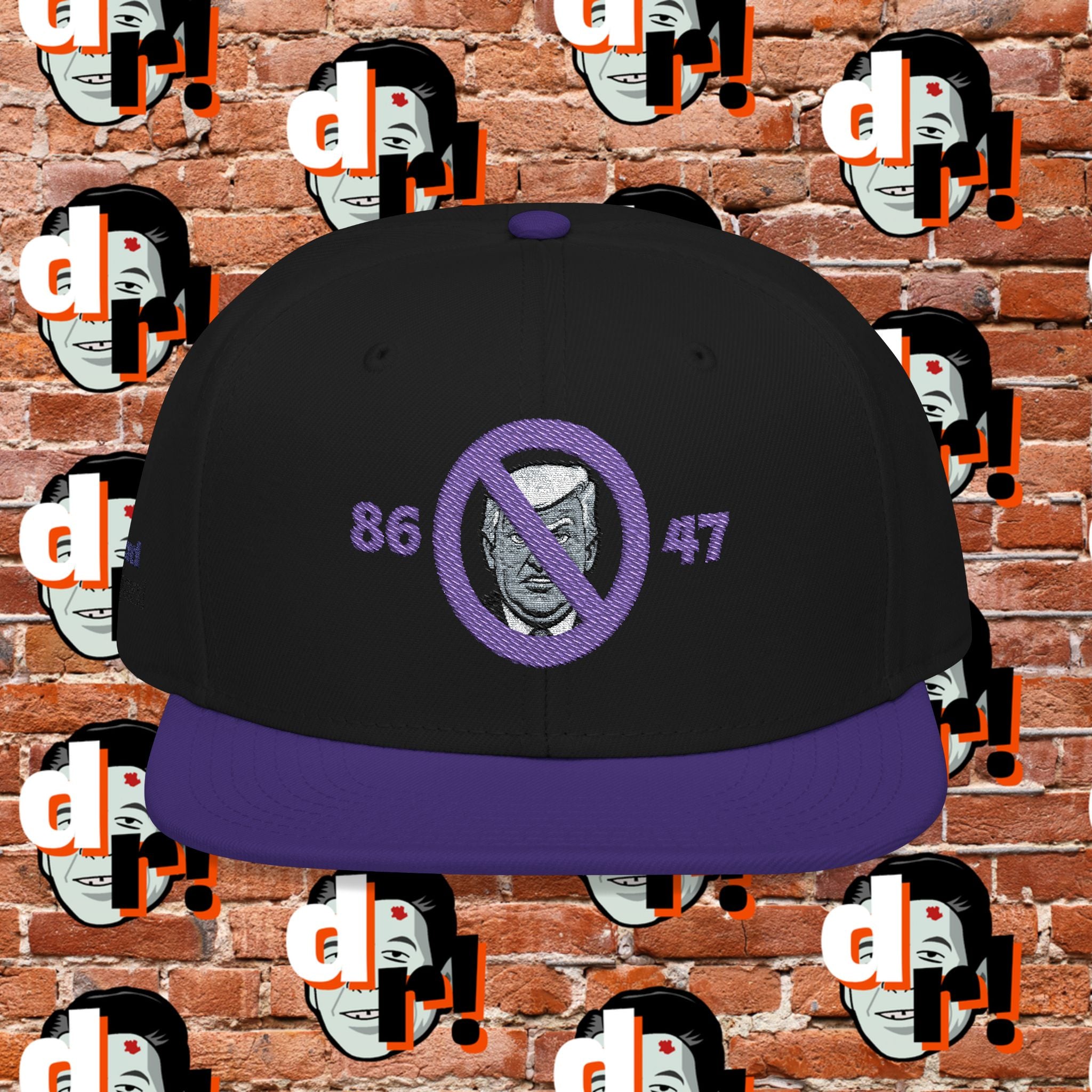 86/47 Purple Embroidered Snapback