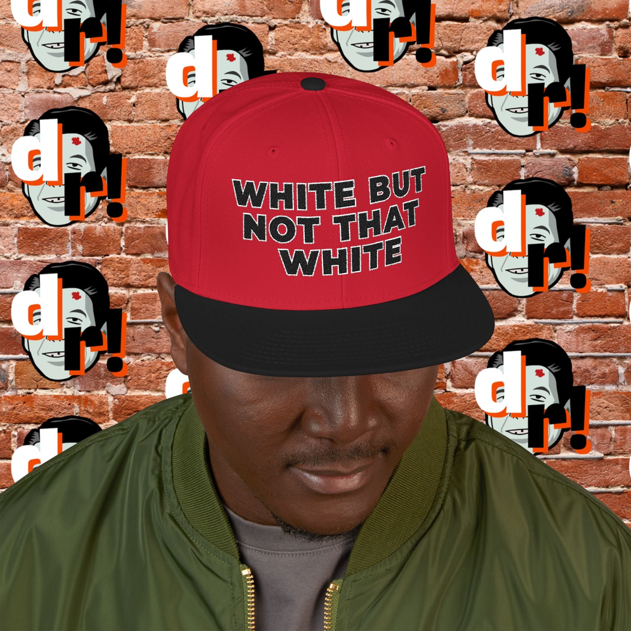 White But Not That White (Black Letter w/o)Snapback