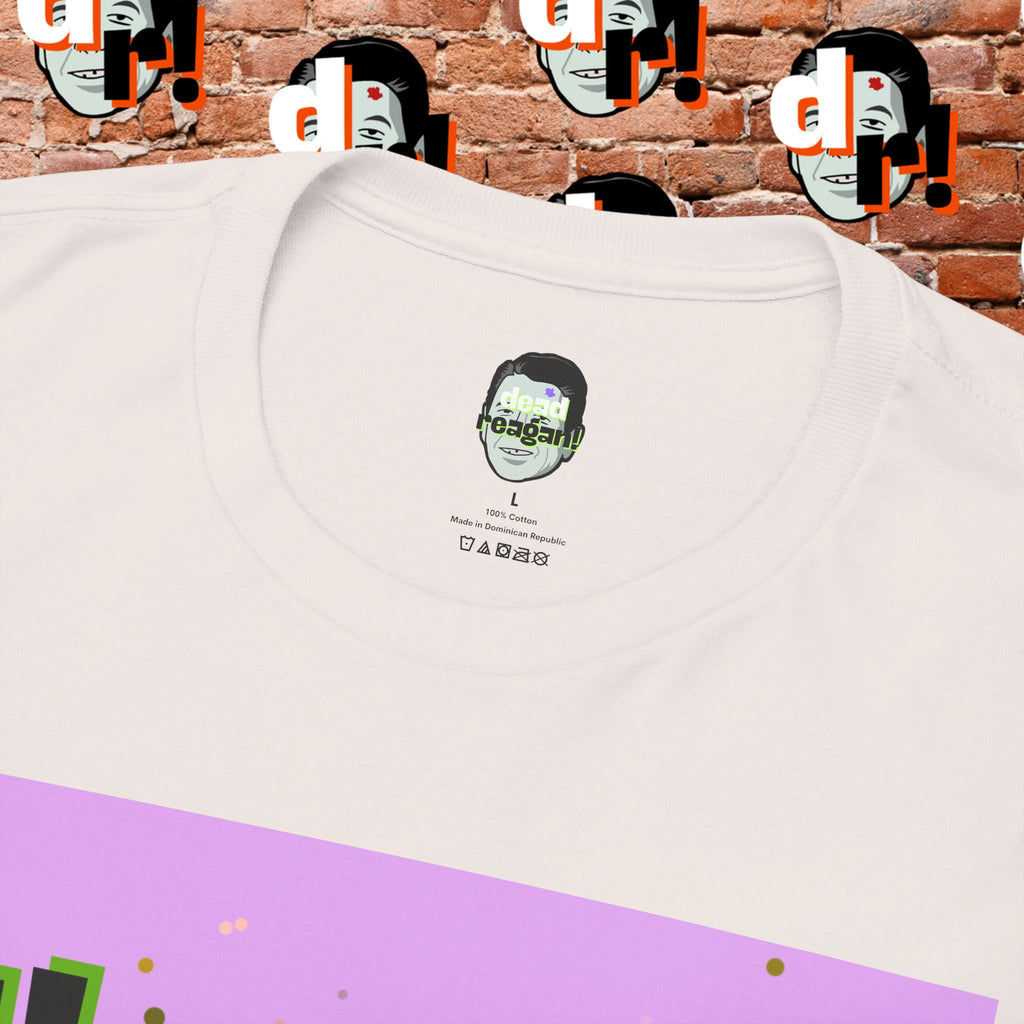 Savage Dead Reagan Graphic Tee Lavender and Lime