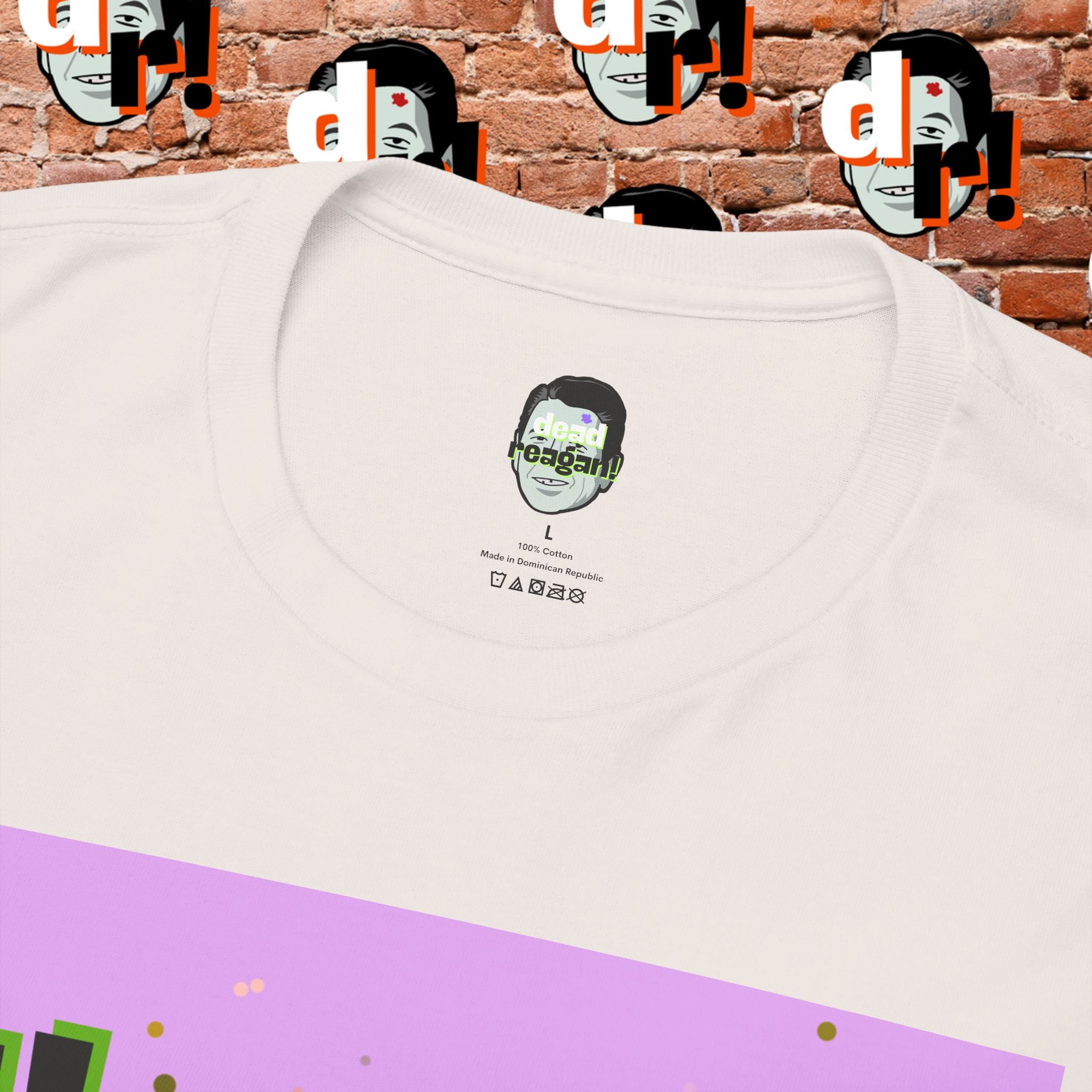 Savage Dead Reagan Graphic Tee Lavender and Lime