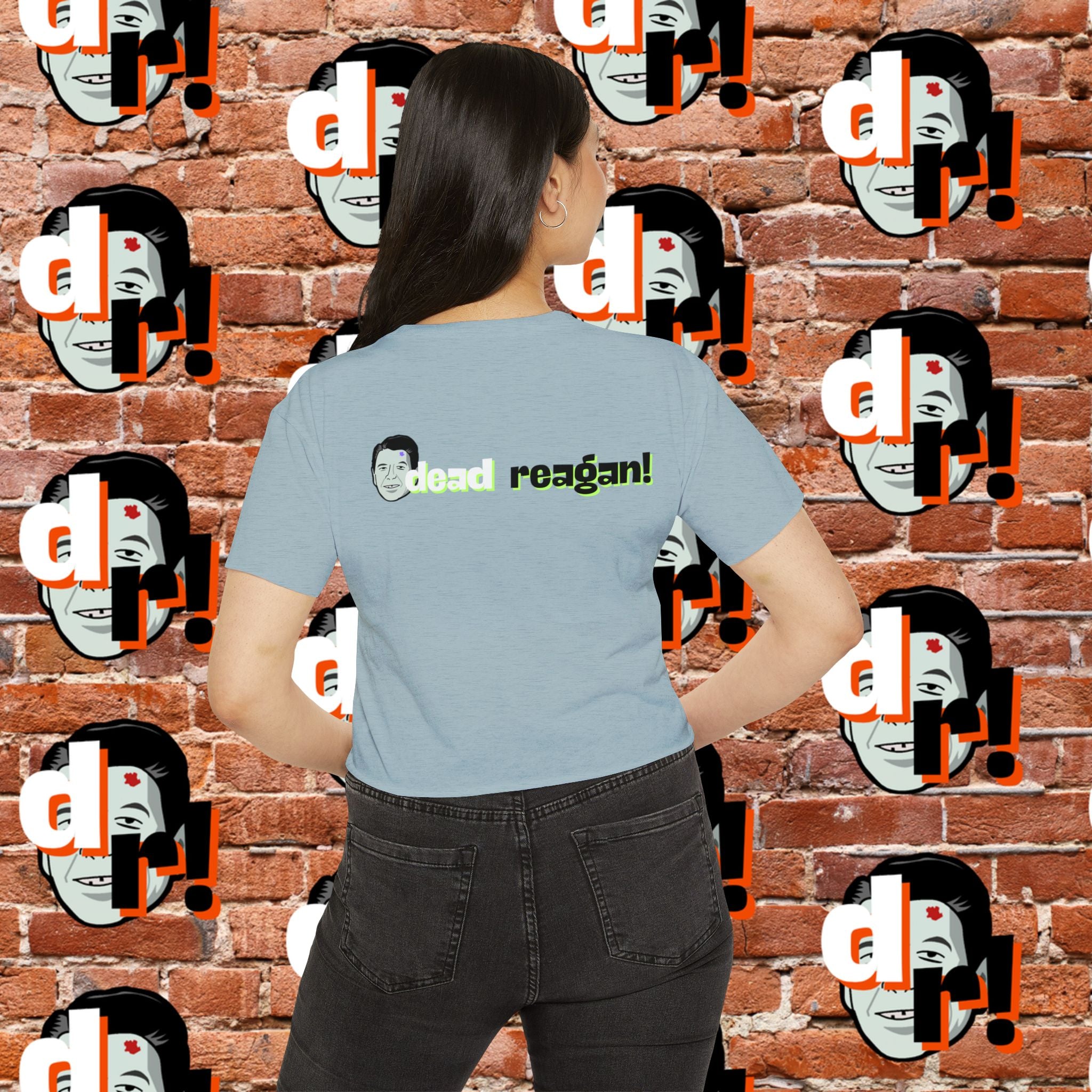 Antifa Wannabee Festival Crop Top (Lime Letter)