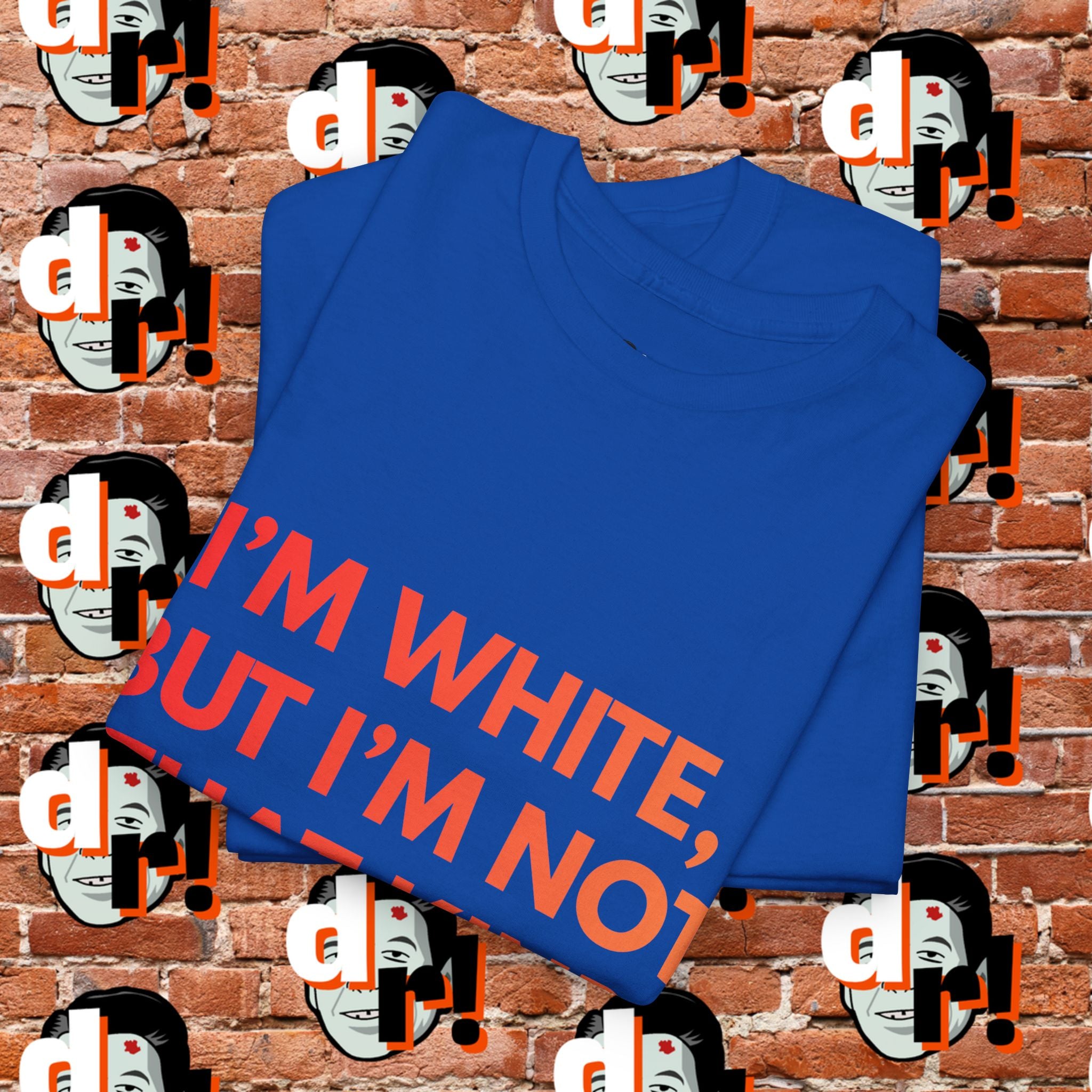 I’m White But… (Orange Gradient Letter) Unisex Heavy Cotton Tee