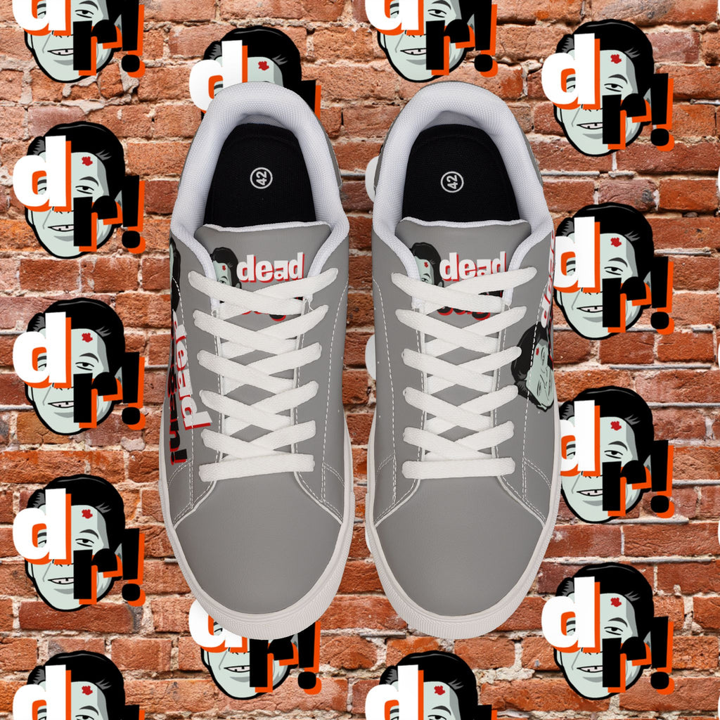Dead Reagan (Red/Gray) Men's Low-Top Pleather Sneakers