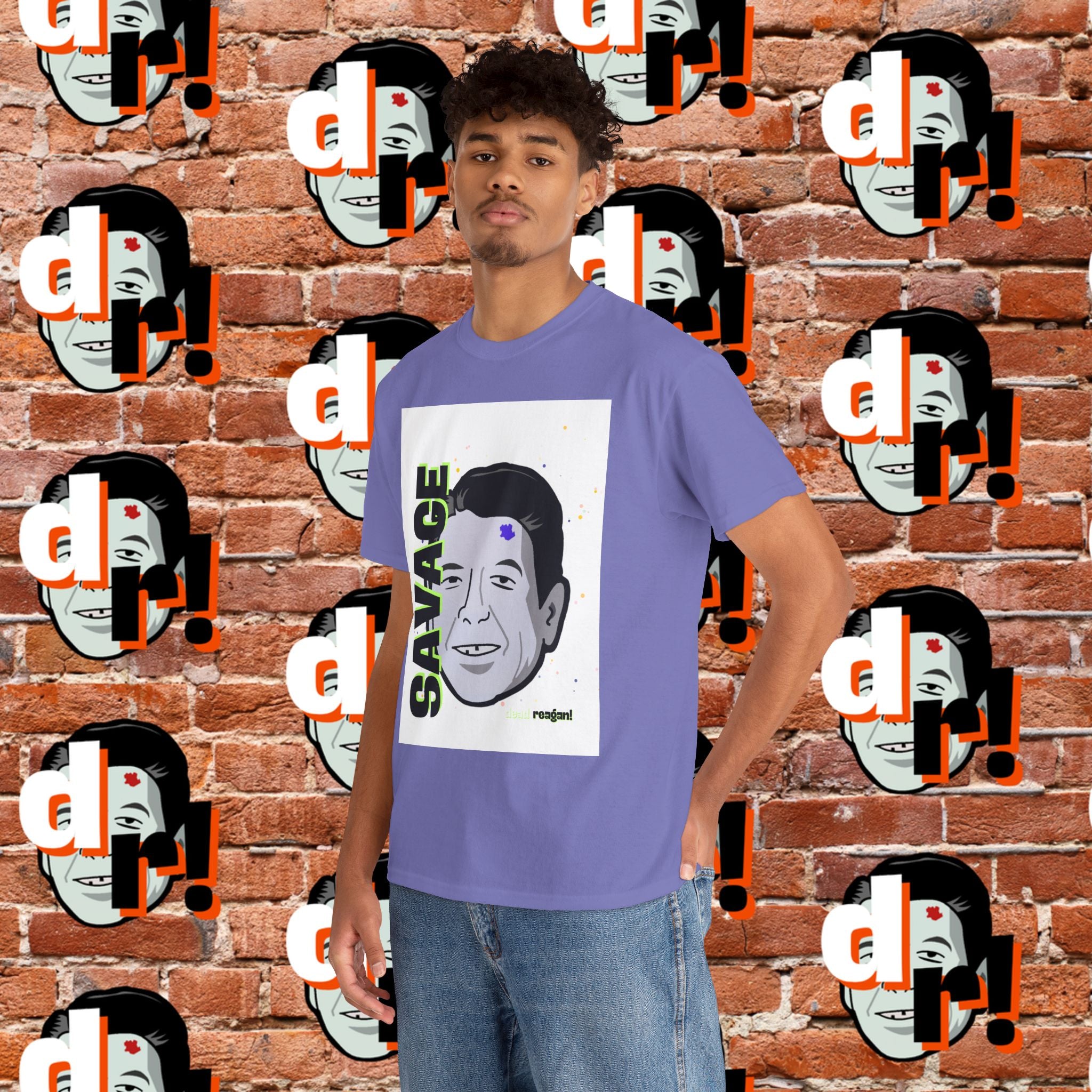 Savage Dead Reagan Graphic Tee Lime