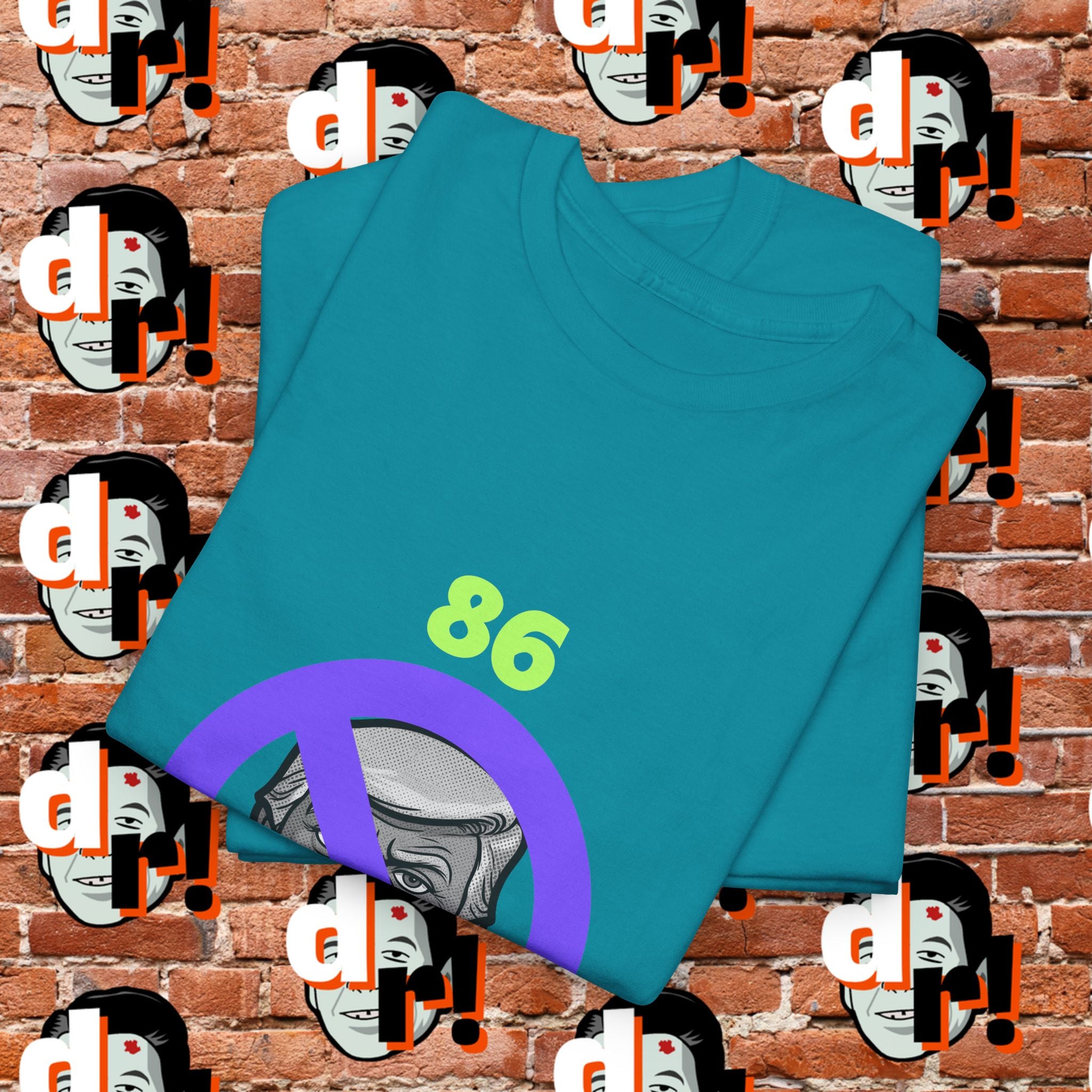 86/47 Lime & Purple  Variant Unisex Heavy Cotton Tee