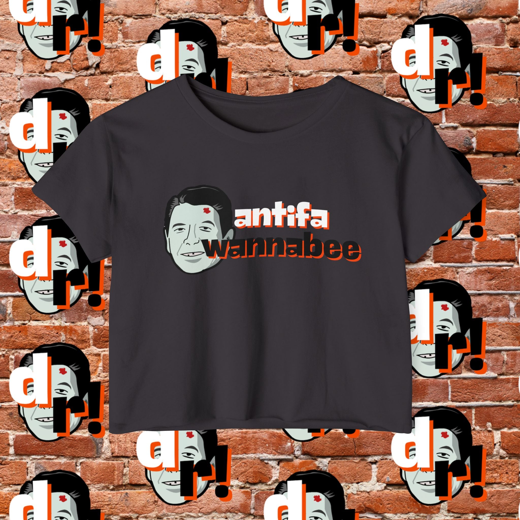 Antifa Wannabe Festival Crop Top
