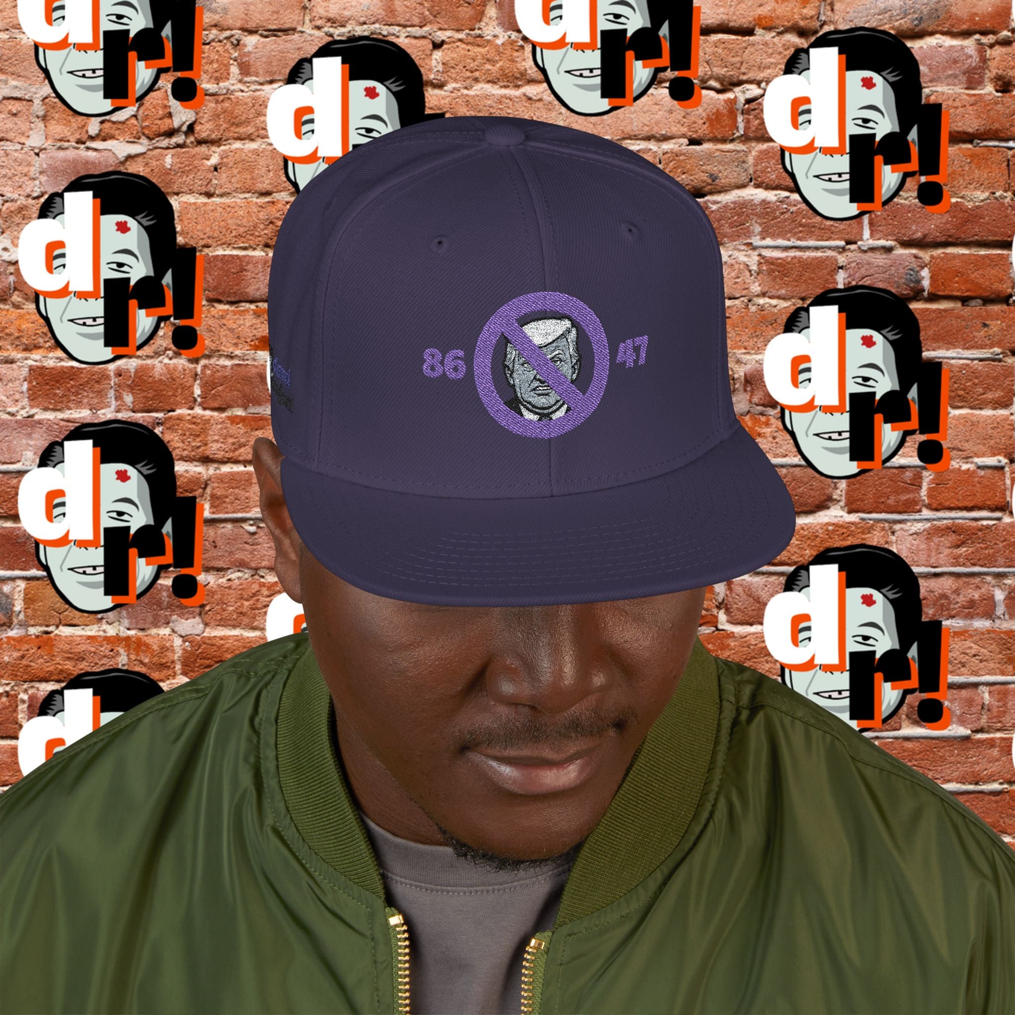 86/47 Purple Embroidered Snapback
