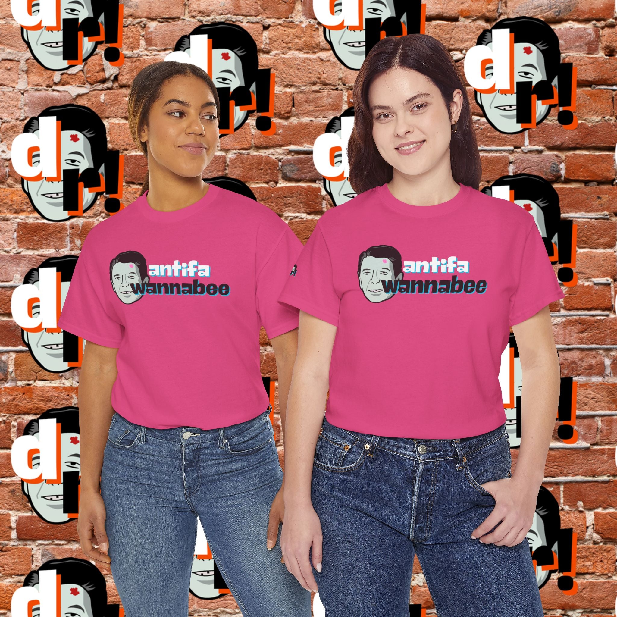 Antifa Wannabee (Teal) Unisex Heavy Cotton Tee