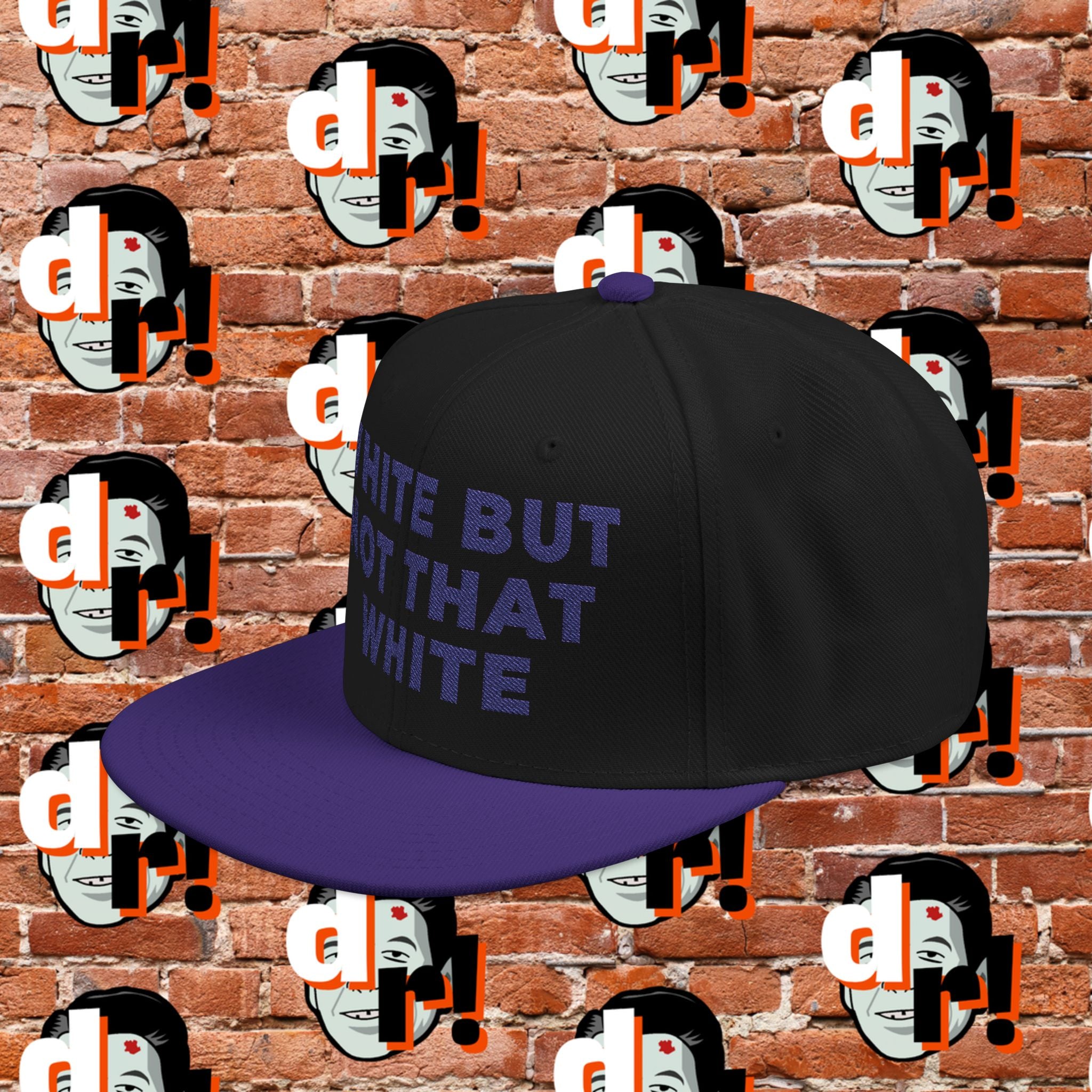 White But Not That White (Purple Letter) Snapback