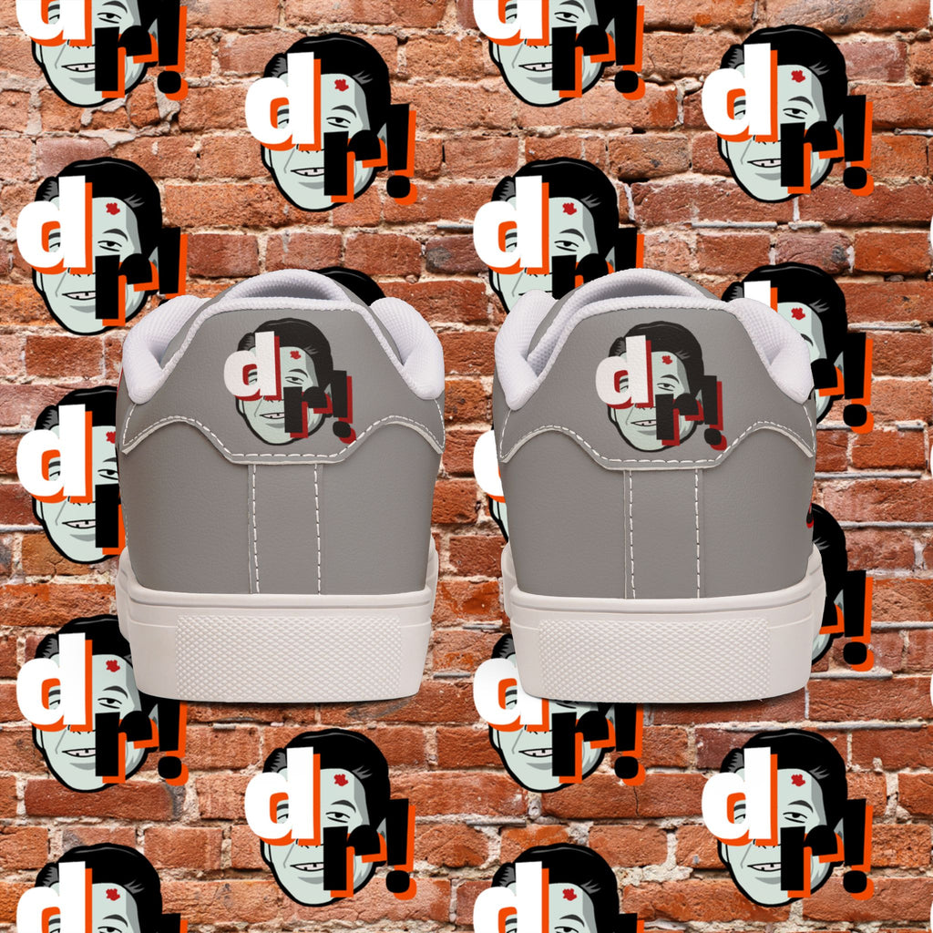 Dead Reagan (Red/Gray) Men's Low-Top Pleather Sneakers