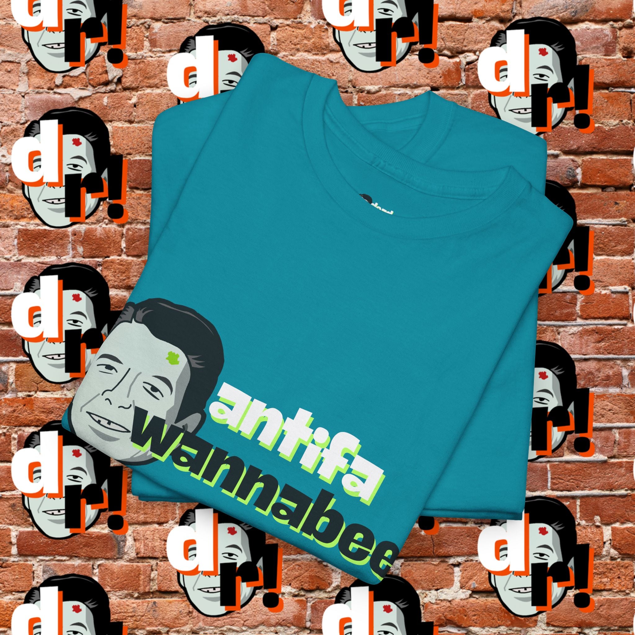 Antifa Wannabe (Lime) Unisex Heavy Cotton Tee