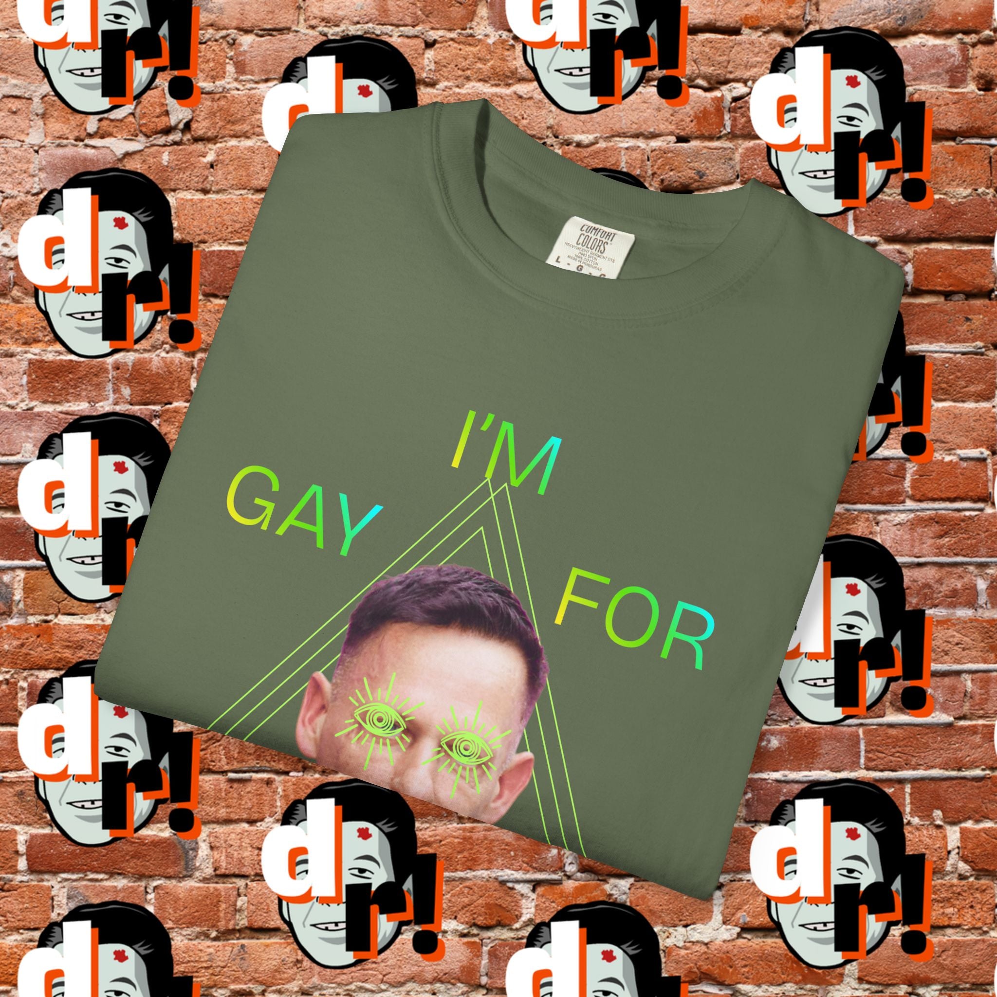 Gay for Mass Surveillance (Lime) Cotton T- Shirt