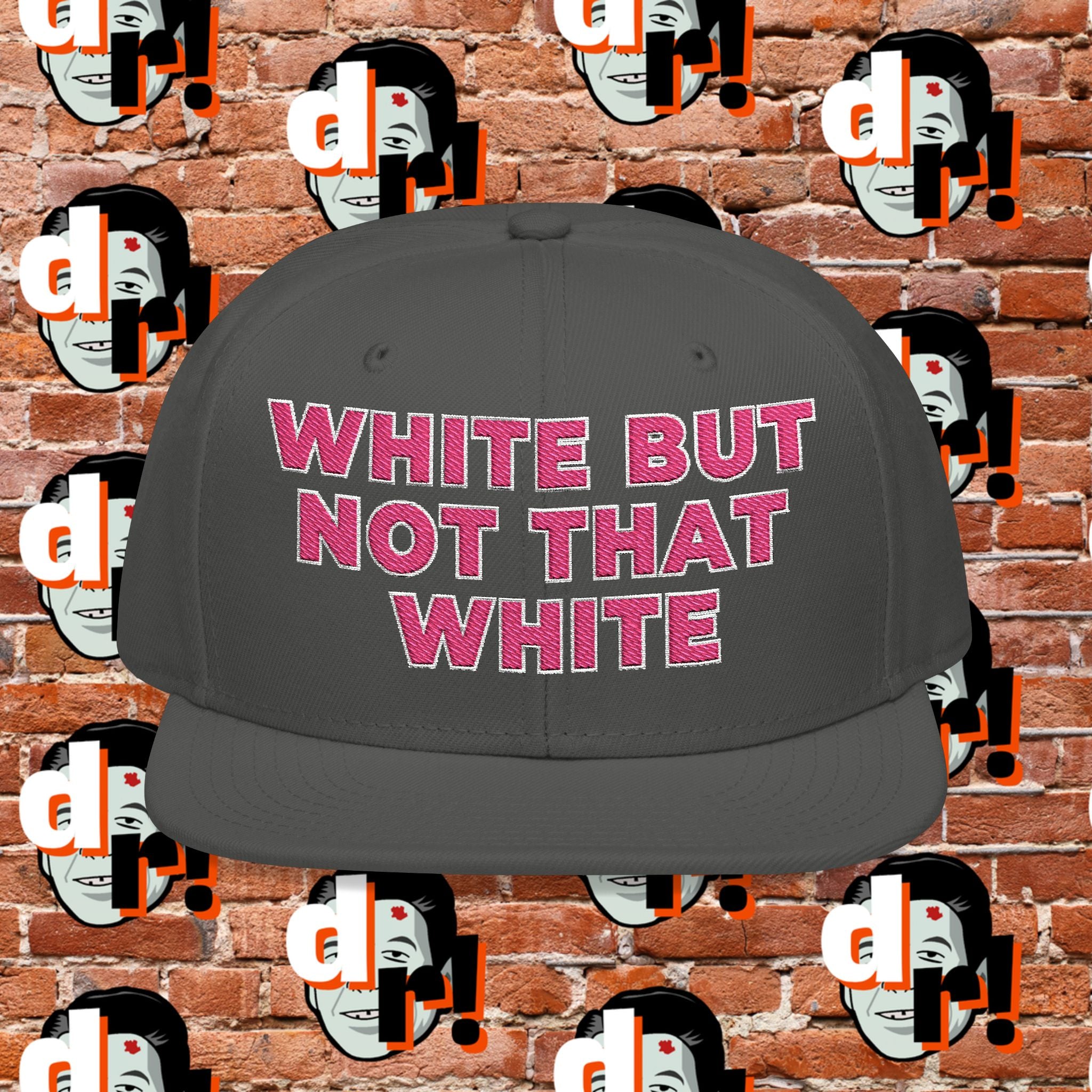 White But Not That White (Pink Letter W/O) Snapback