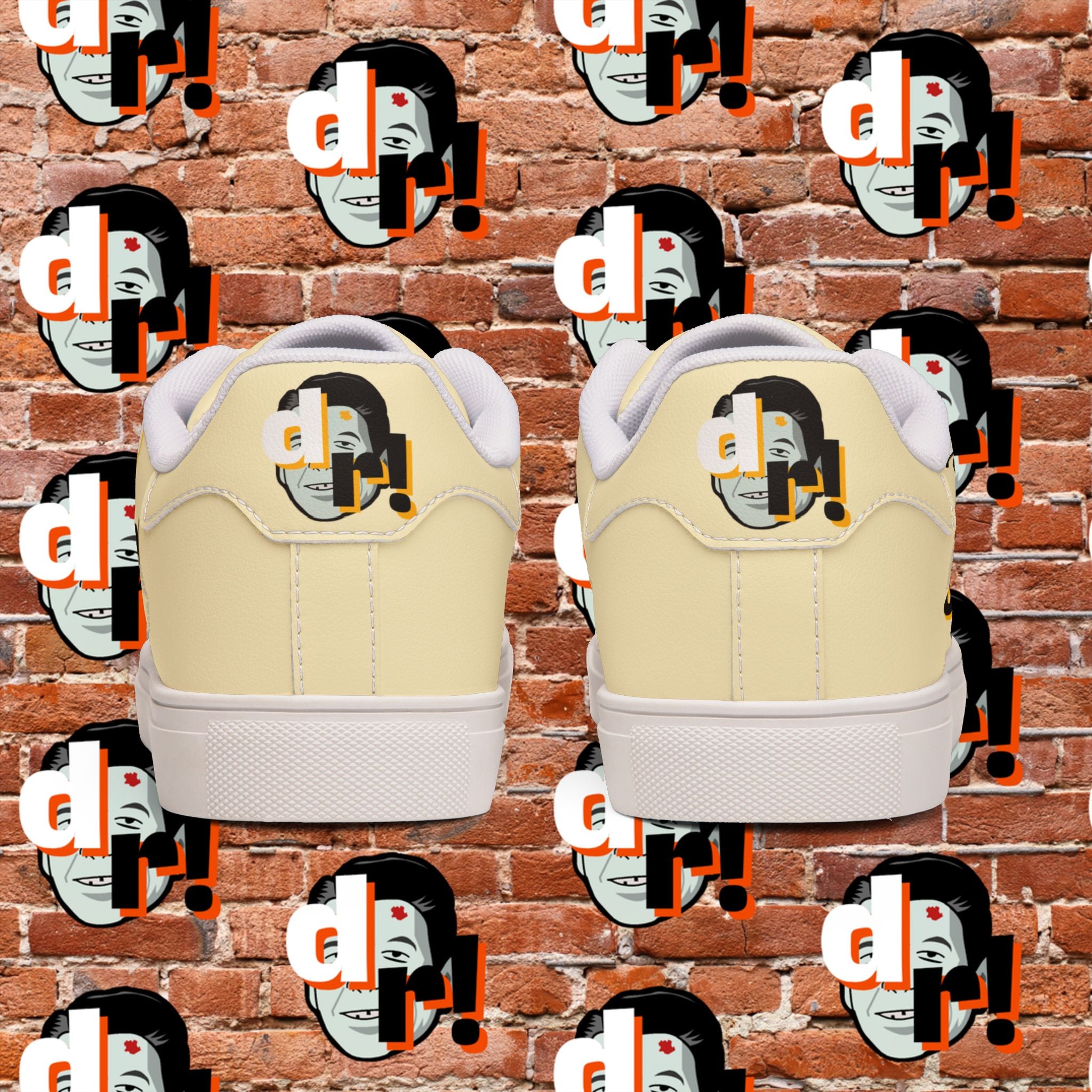 Dead Reagan (Yellow/Custard) Men's Low-Top Pleather Sneakers