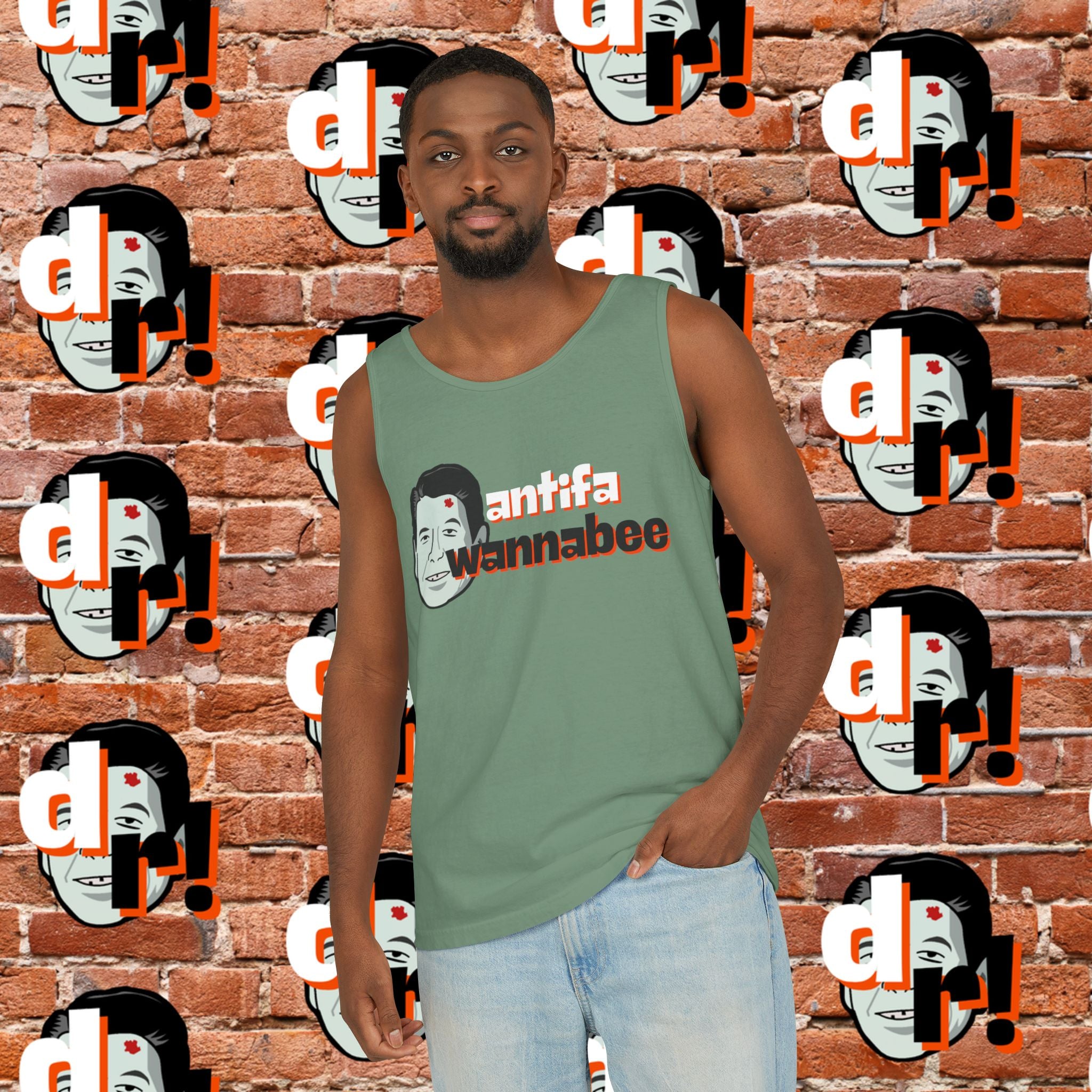 Antifa Wannabee Graphic Tank Top