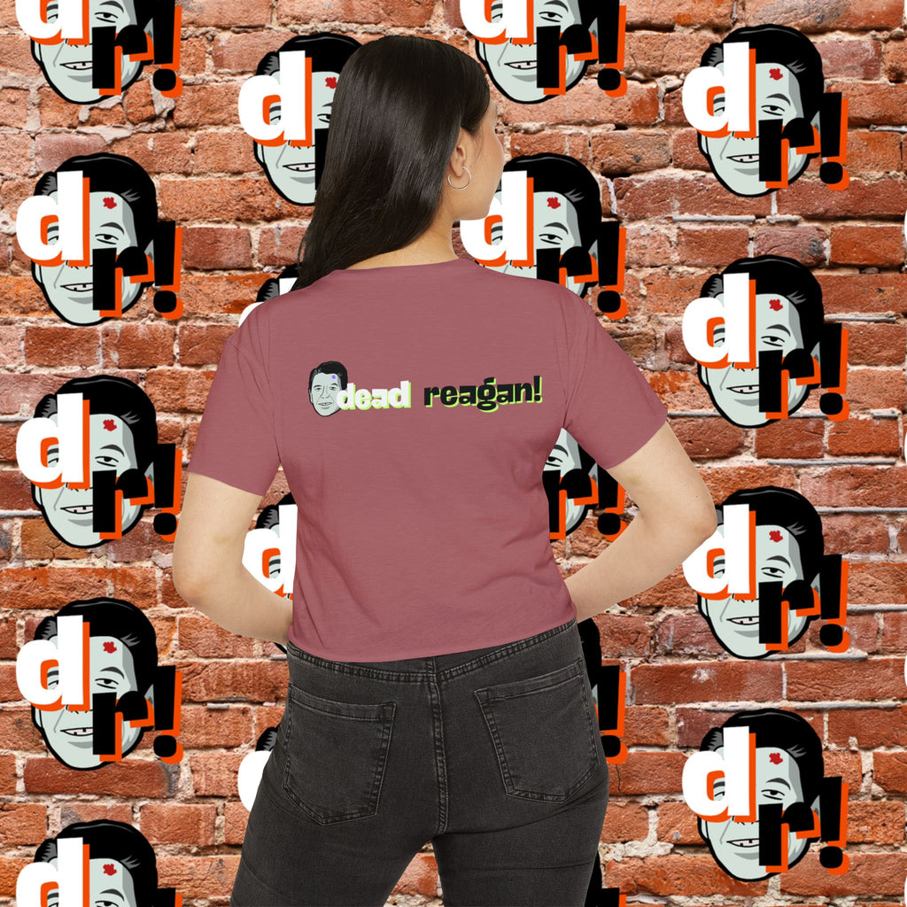 Antifa Wannabee Festival Crop Top (Lime Letter)