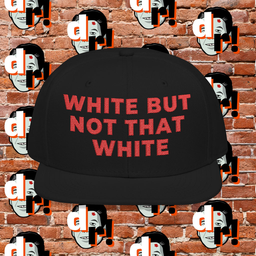 White But Not White (Red Letters) Snapback