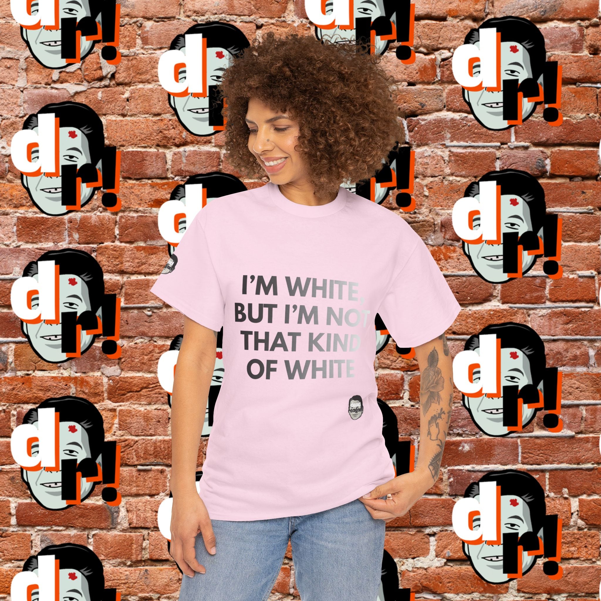 I’m White Buy… (B/W Gradient Letter) Unisex Heavy Cotton Tee