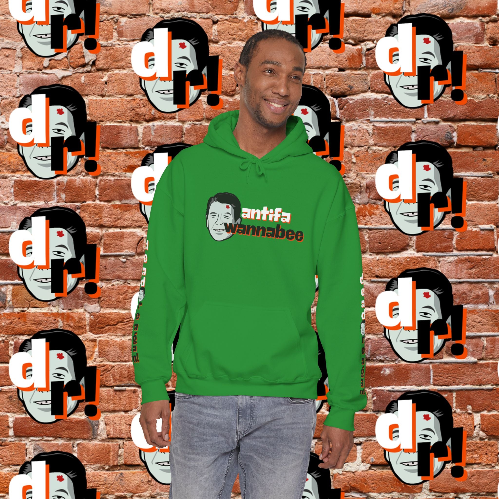 Antifa Wannabee Hoodie Graphic Pullover