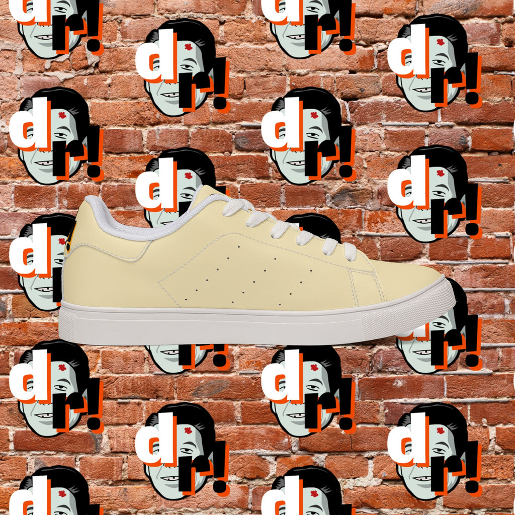 Dead Reagan (Yellow/Custard) Men's Low-Top Pleather Sneakers