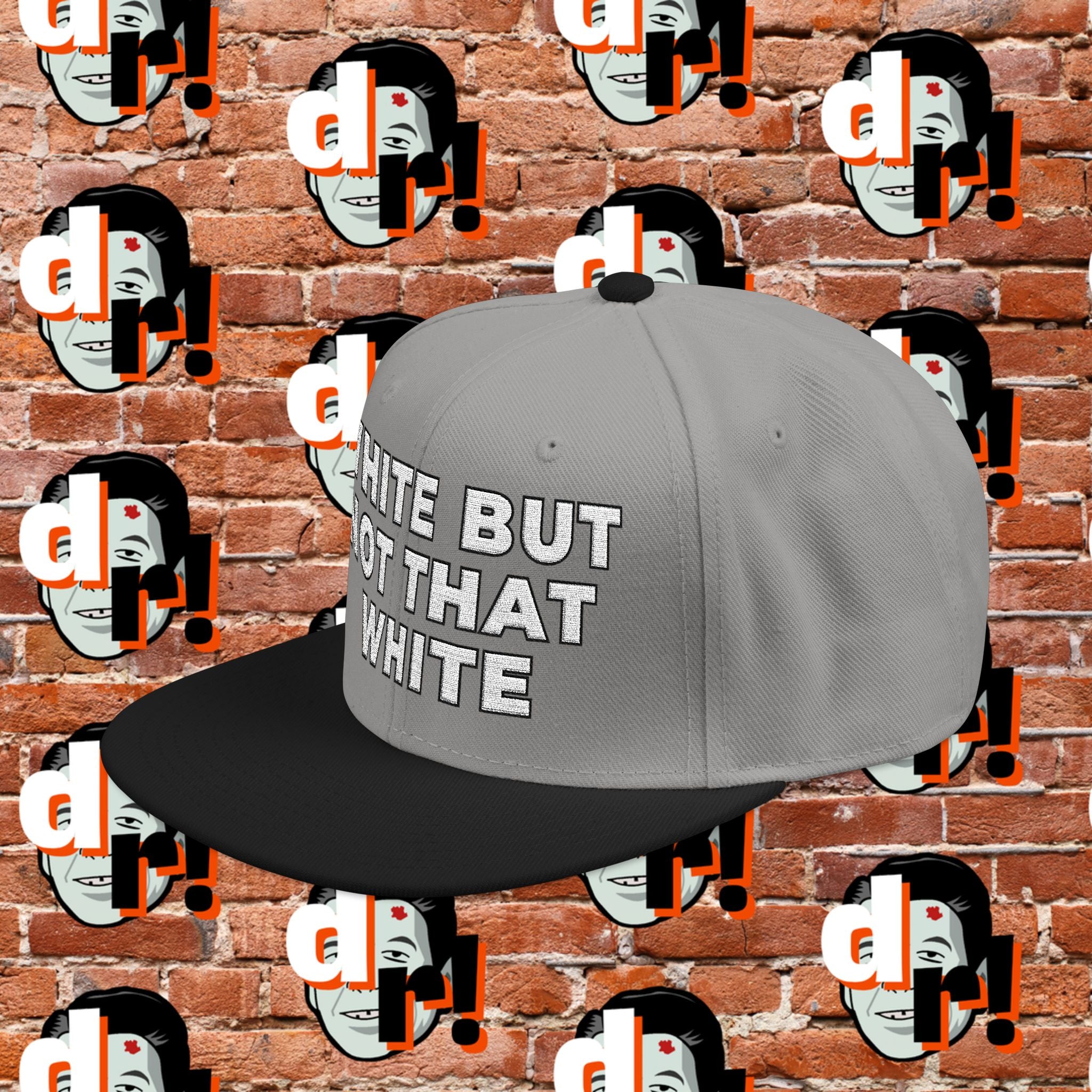 White But Not That White (White Letter b/o) Snapback