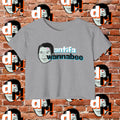 Antifa Wannabe Festival Crop Top (Teal Letter)