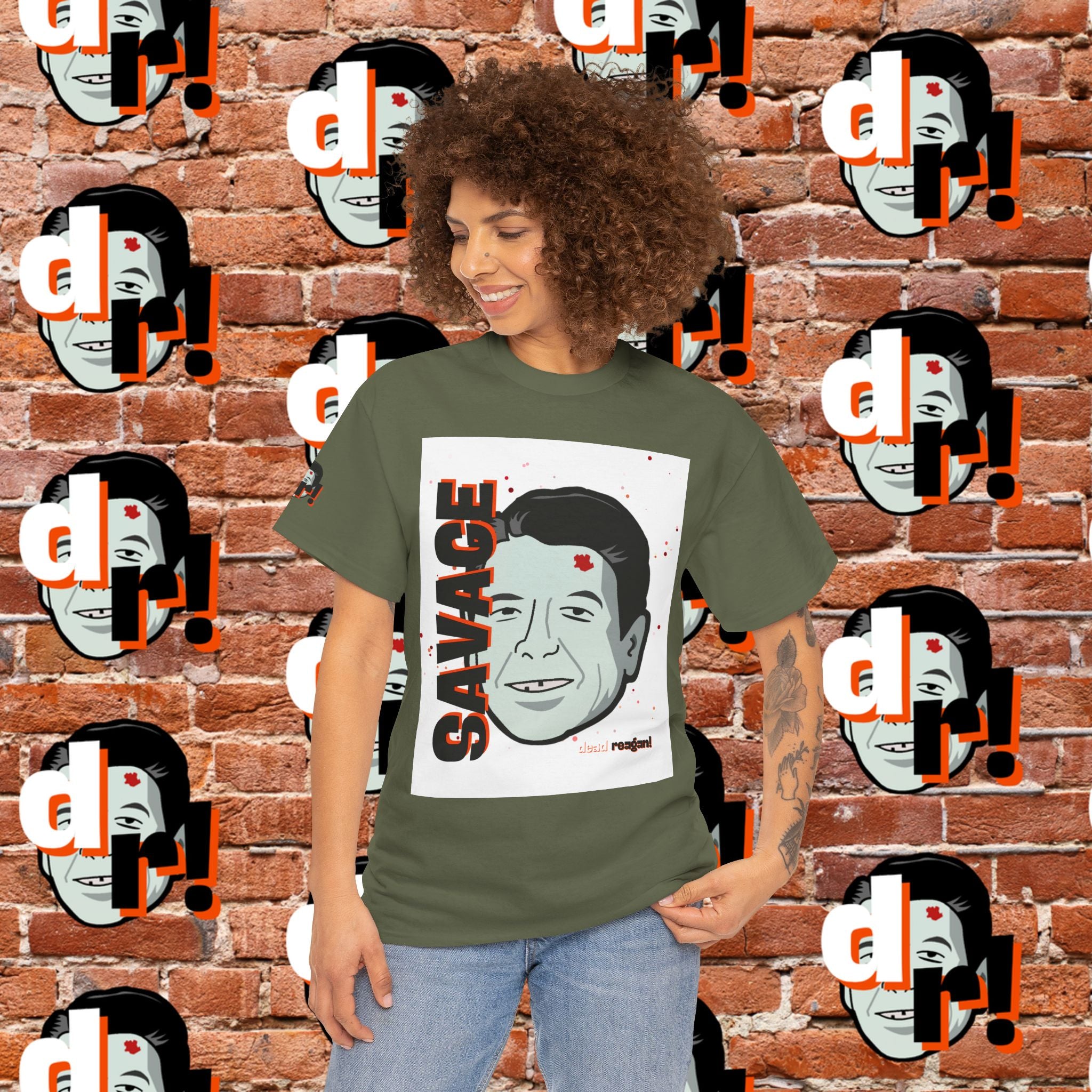 Savage Dead Reagan Graphic Tee White