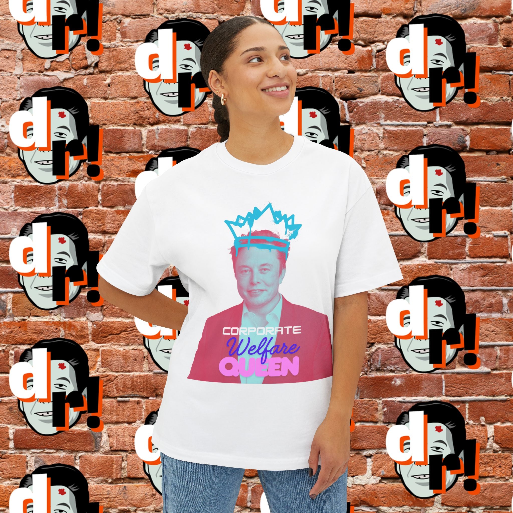Corporate Welfare Queen Unisex Oversized Boxy Tee