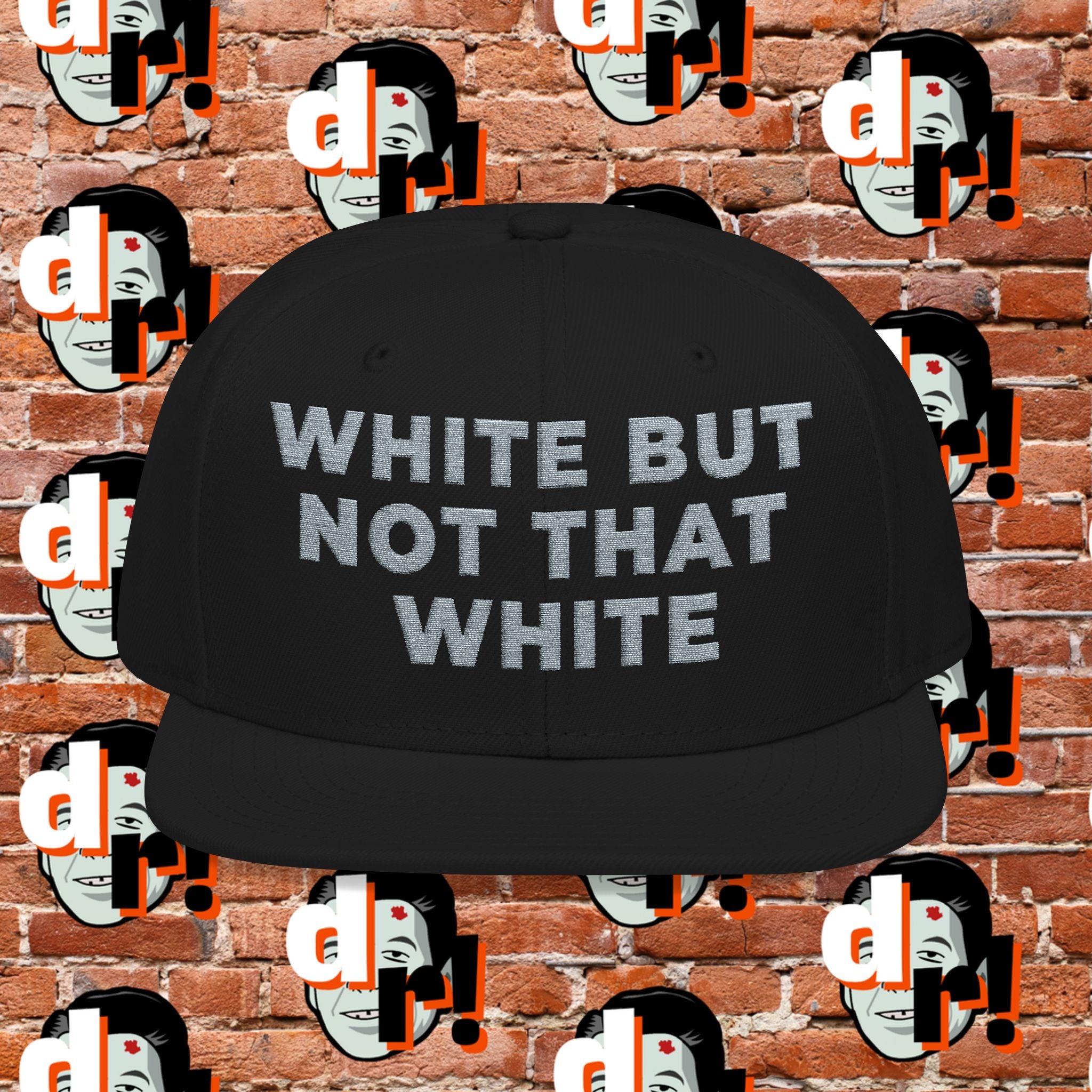 White But Not That White (Gray Letters) Snapback