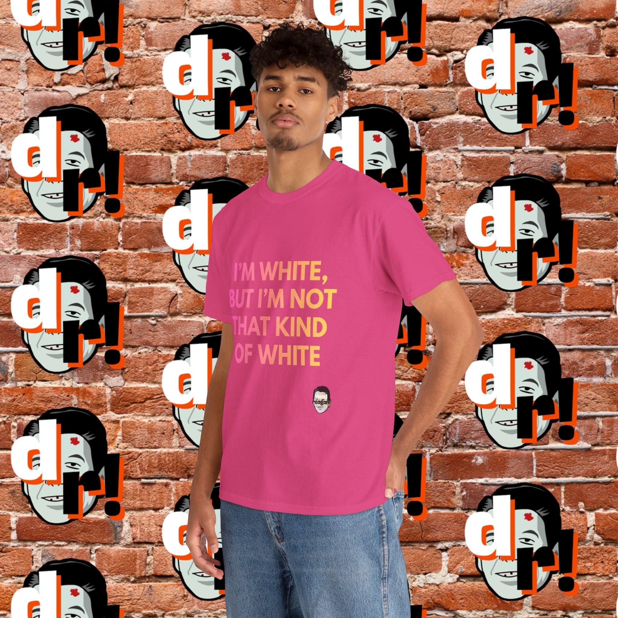 I’m White But… (Pink/Yellow Gradient Letter) Unisex Heavy Cotton Tee